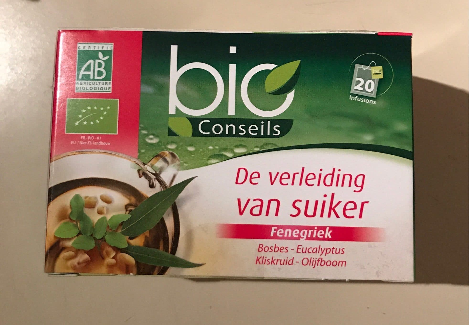 Bio conseils Infusion Régulation Des Sucres Bio - 20 Sachets - Bio Conseils packshot