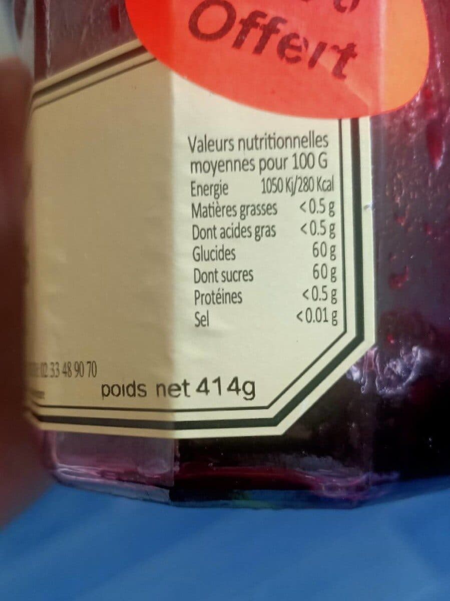 Open Food Facts Confiture fermière Mûres packshot