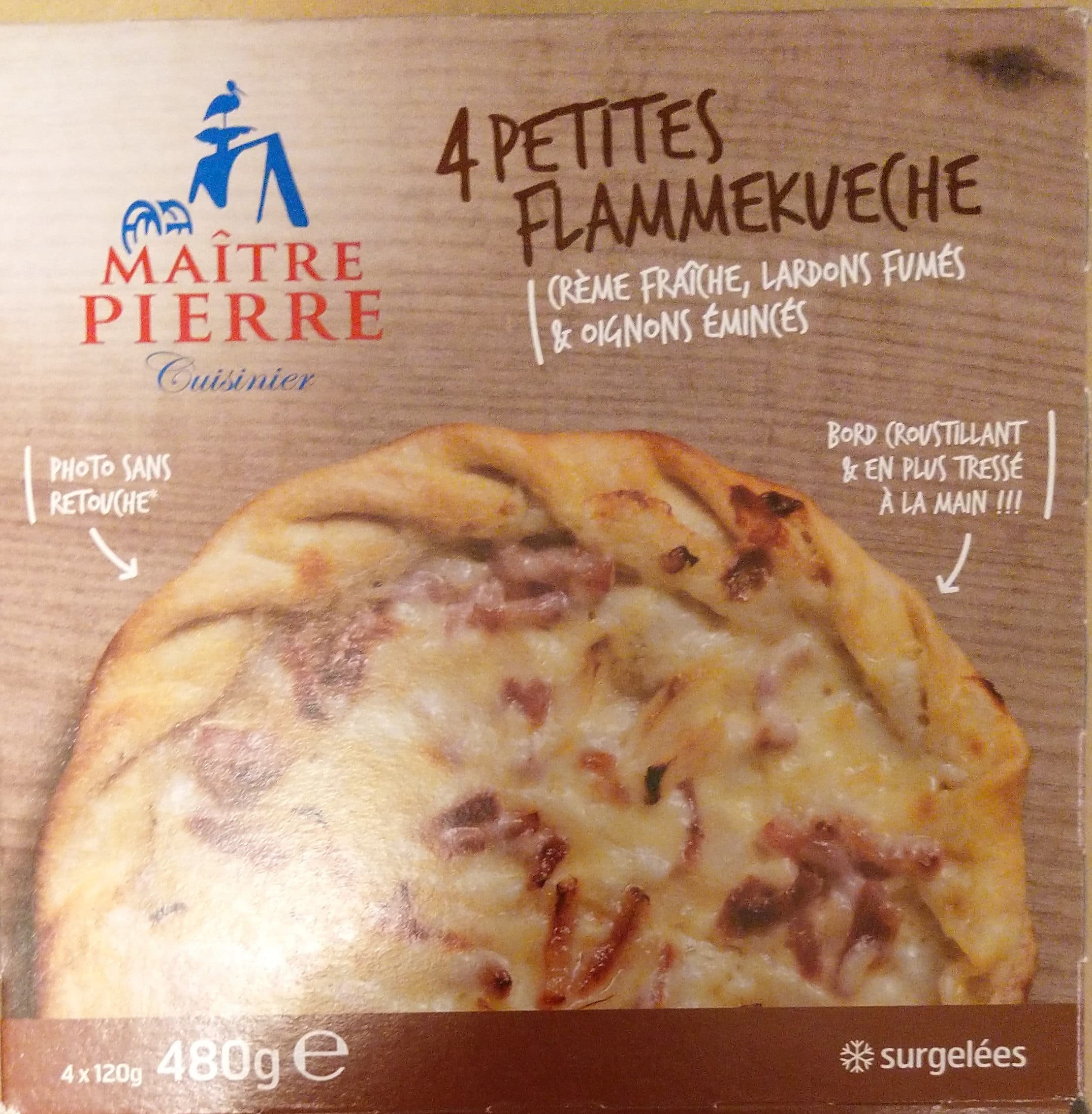 Maître Pierre Flammkueches, Crème Lardons Oignons packshot
