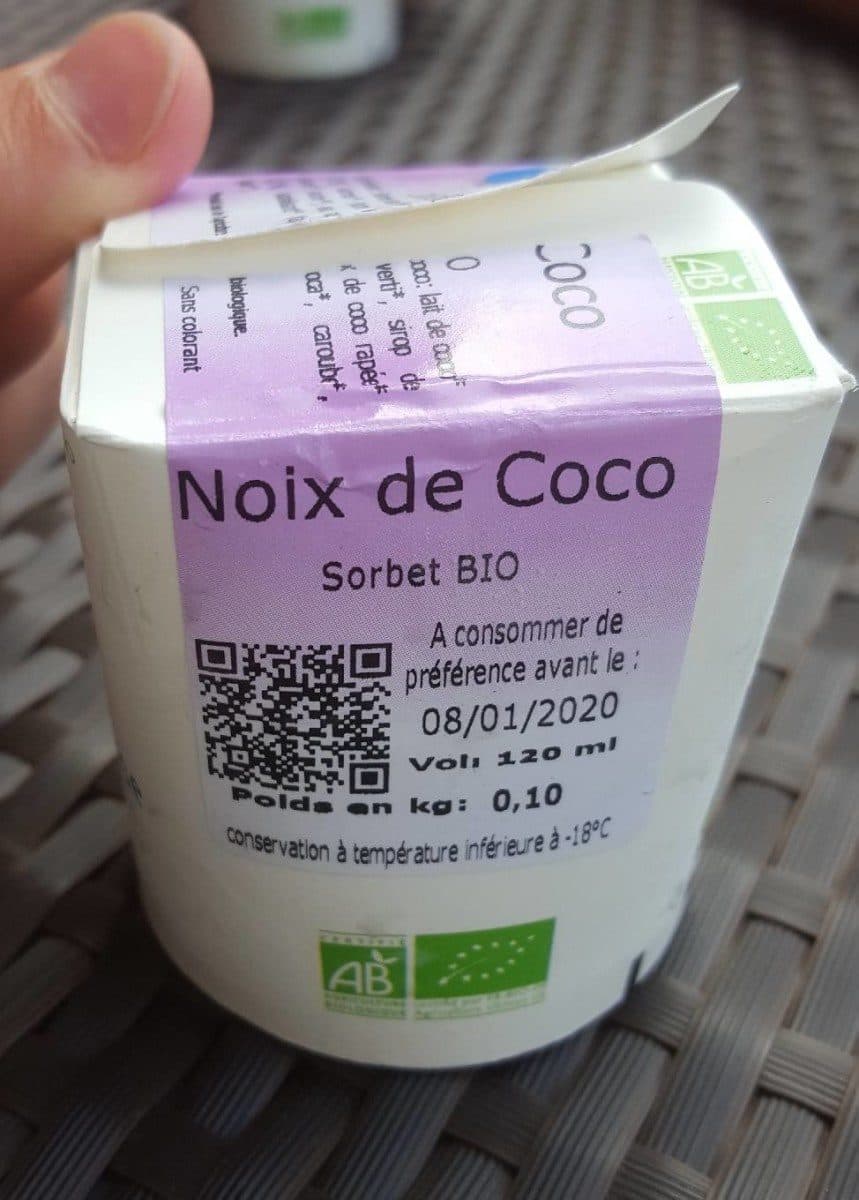 Open Food Facts Sorbet noix de coco packshot