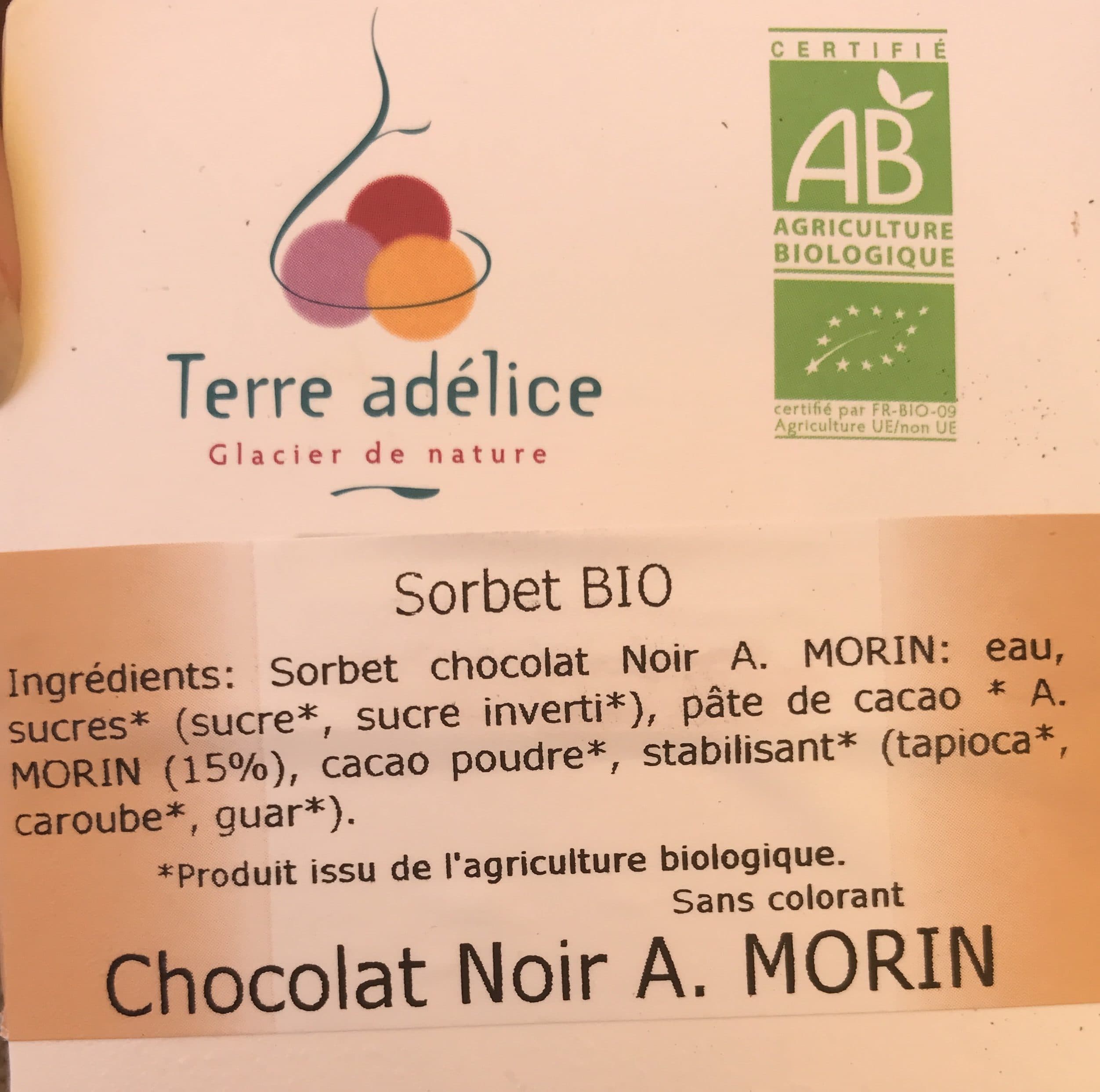 Terre Adélice SORBET AU CHOCOLAT NOIR packshot