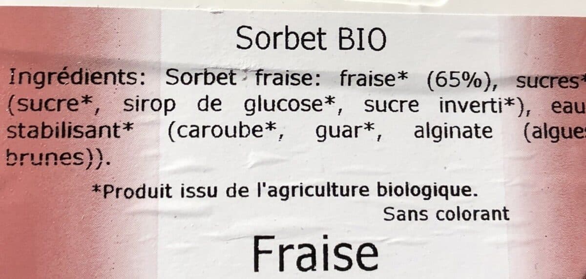 Terre adelice SORBET FRAISE packshot