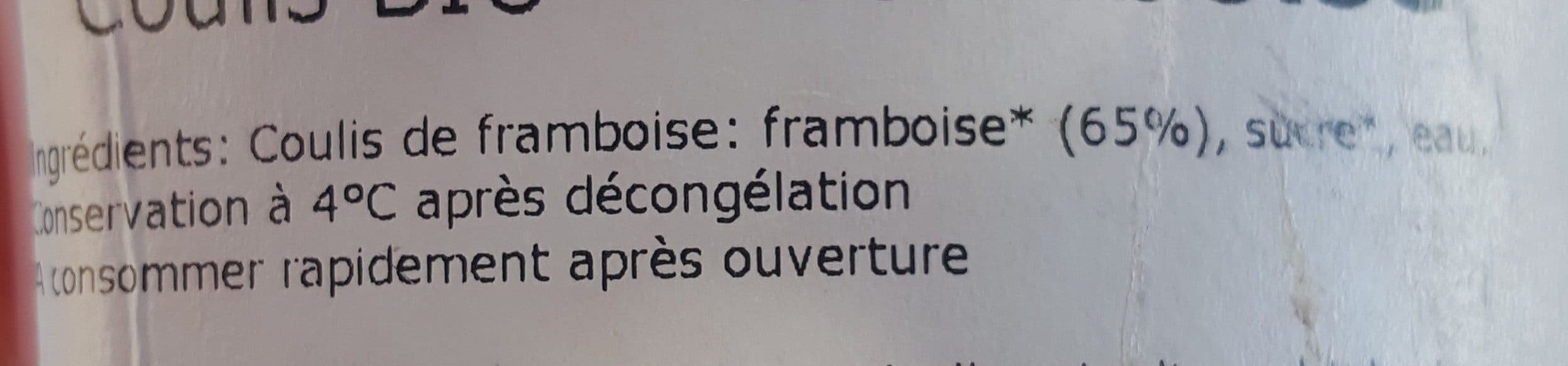 Terre Adélice Coulis bio Framboise packshot