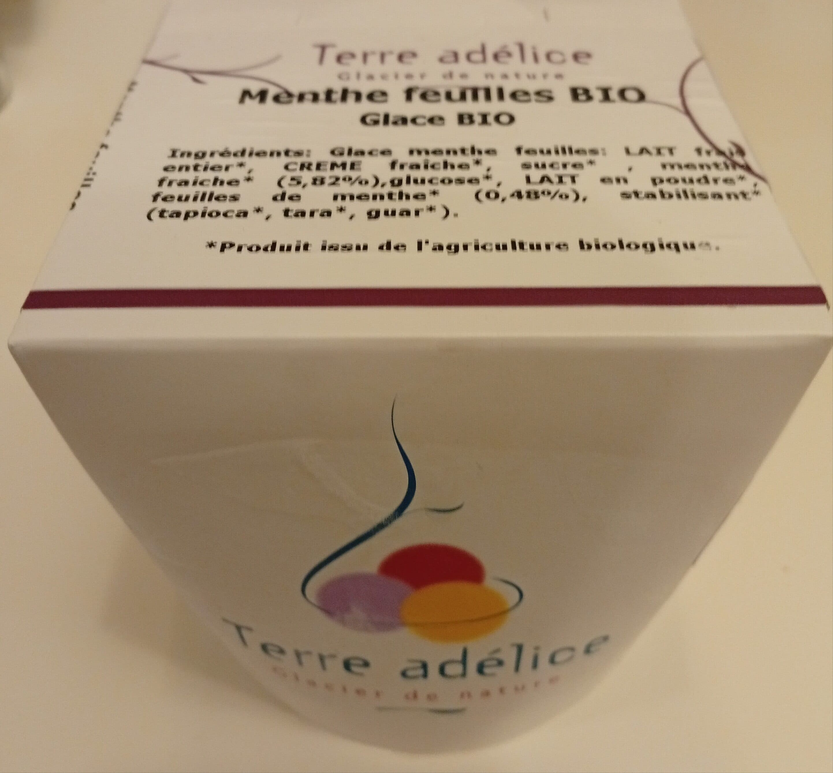 Terre Adélice Glace menthe feuilles bio packshot