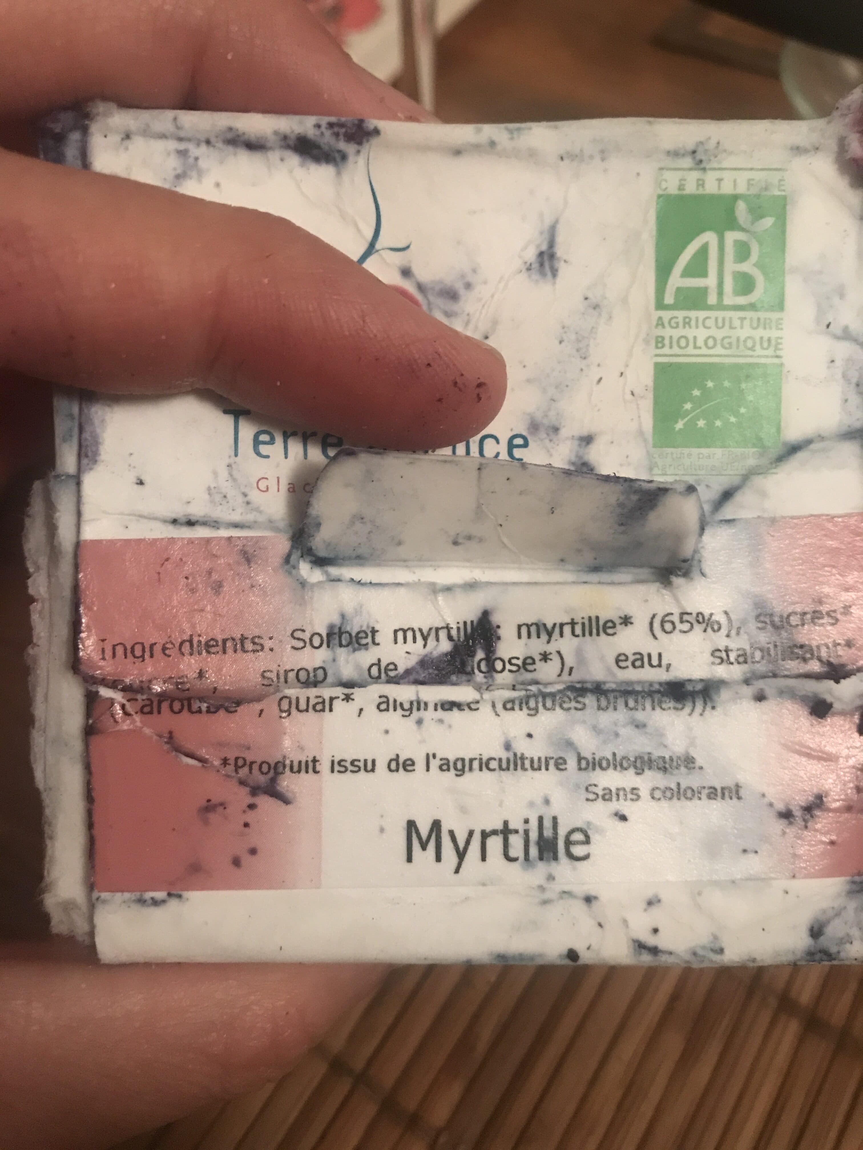Terre Adélice Sorbet Myrtille packshot