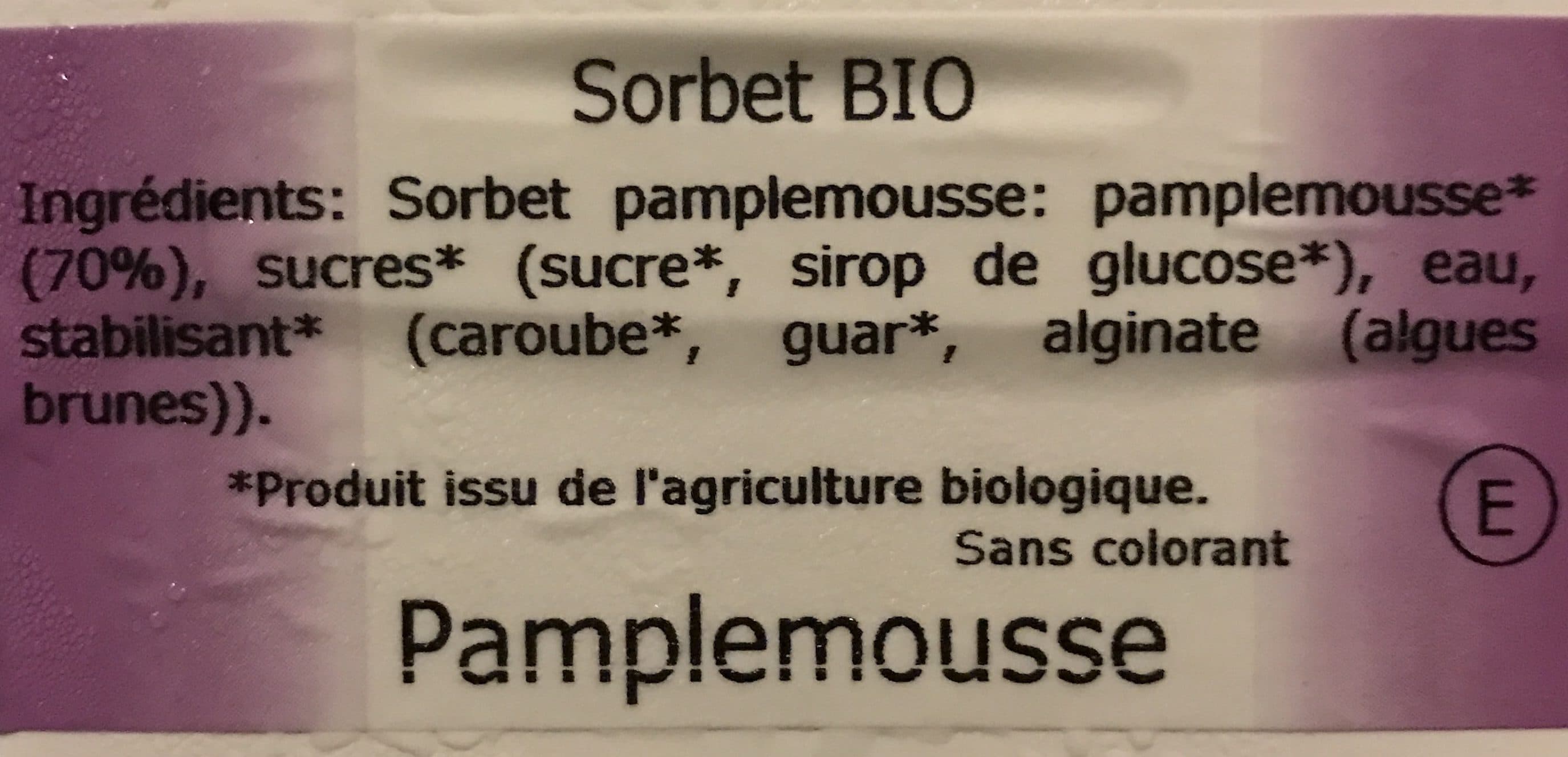 Terre Adélice Sorbet Bio Pamplemousse packshot