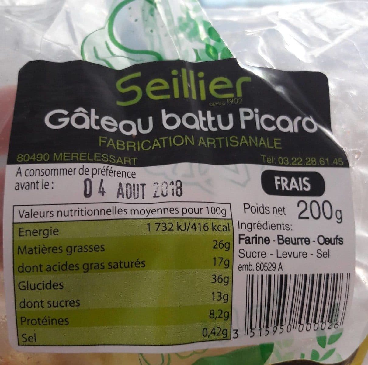 Seillier Gâteau battu picard packshot