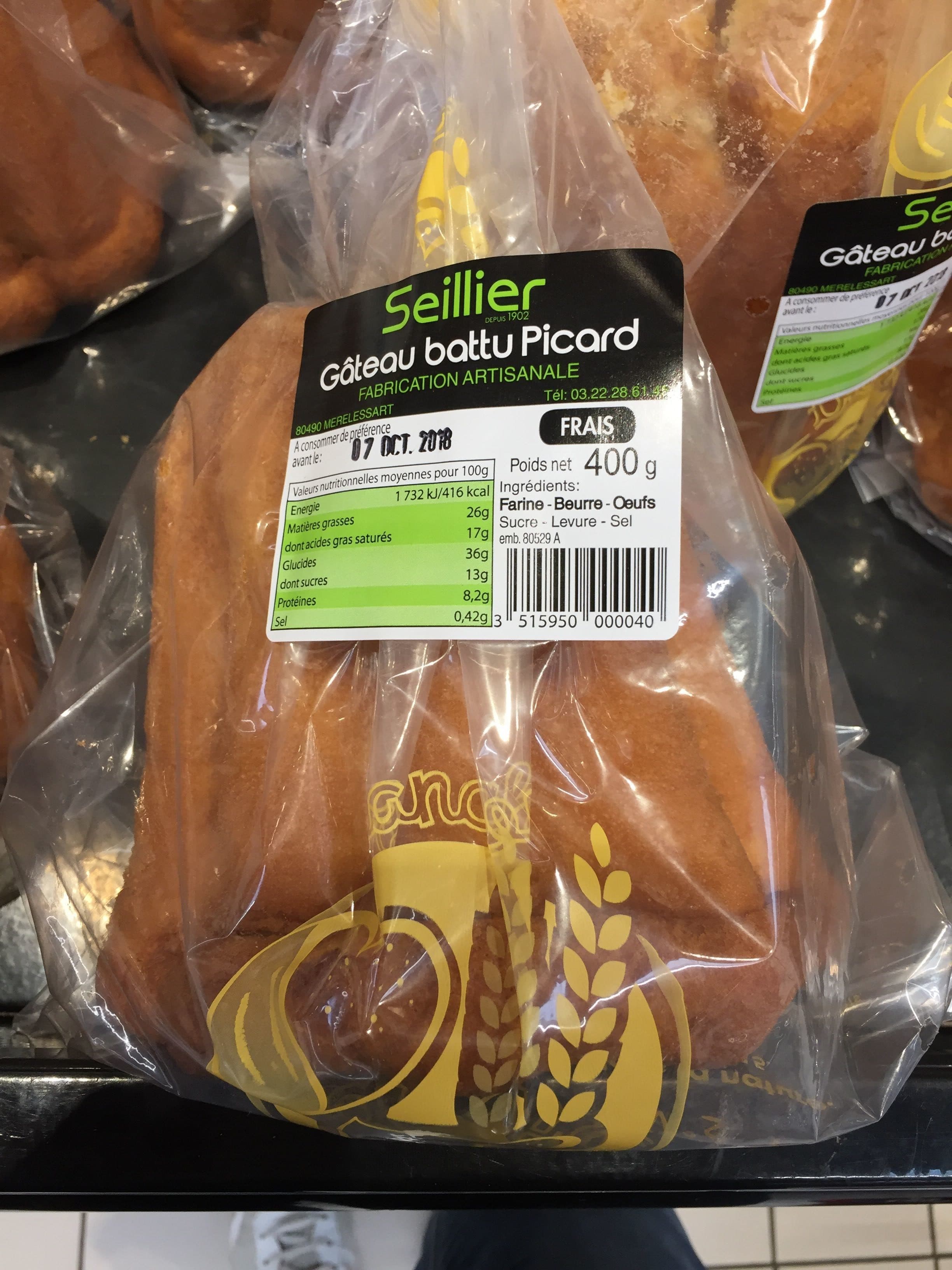 Seillier Gateau Battu Picard packshot
