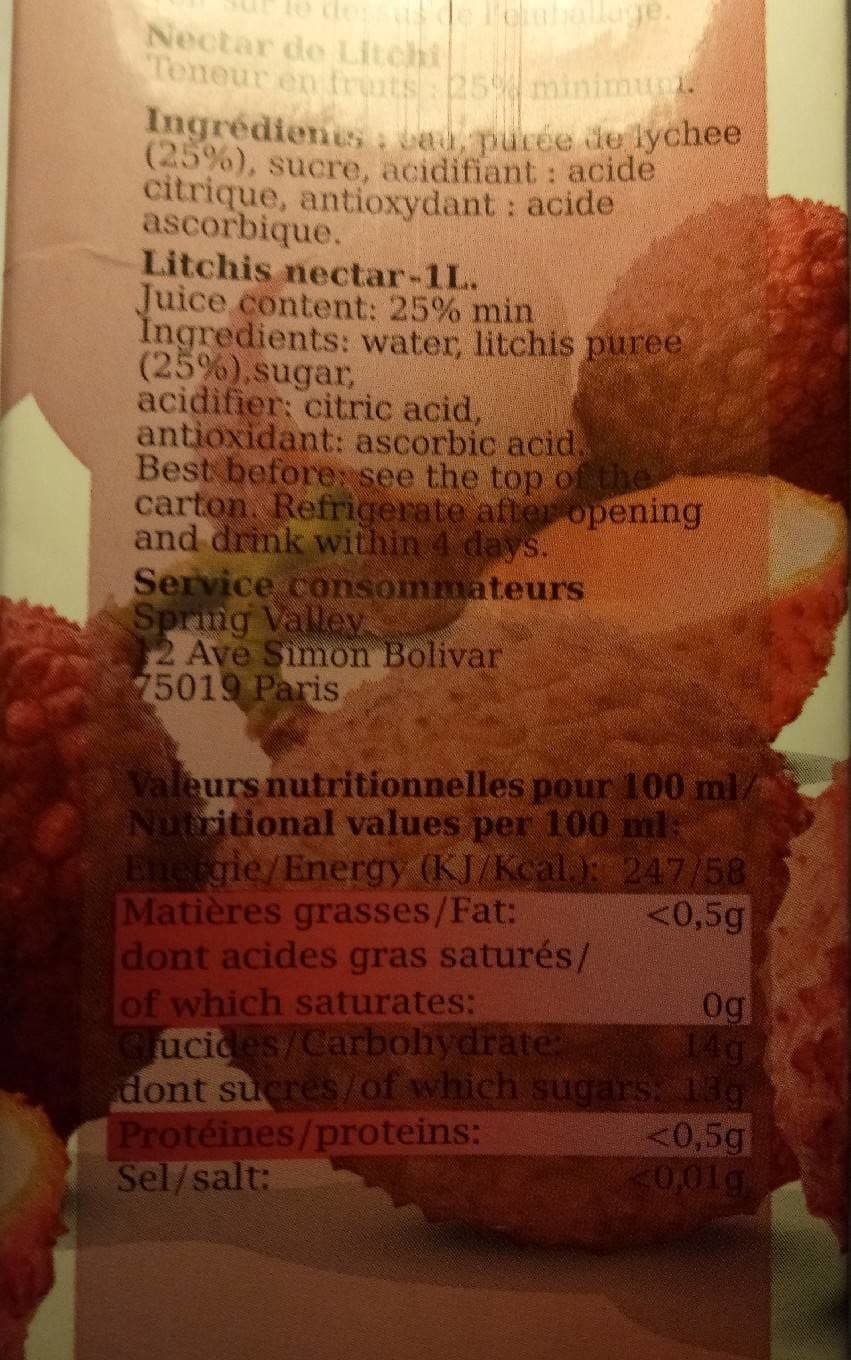 Spring valley Nectar Litchis packshot
