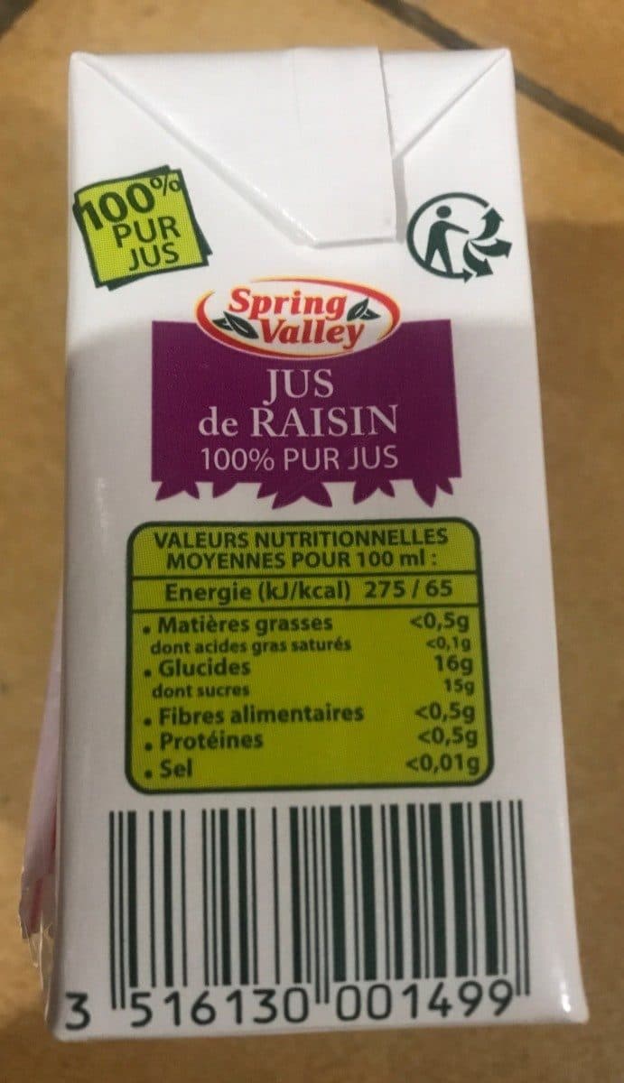 Spring Valley Jus de raisin packshot