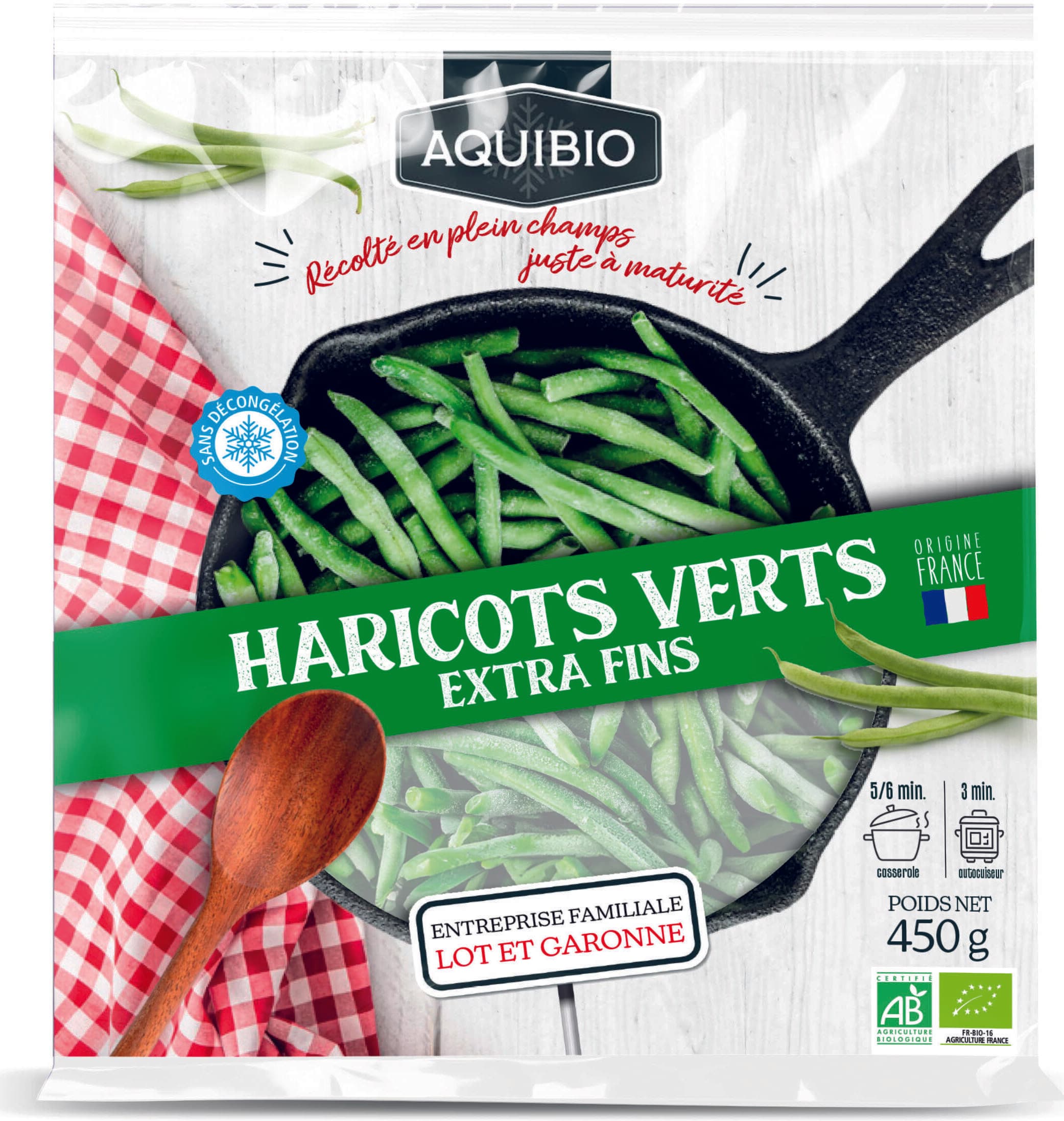 Aquibio Haricots verts extra fins packshot