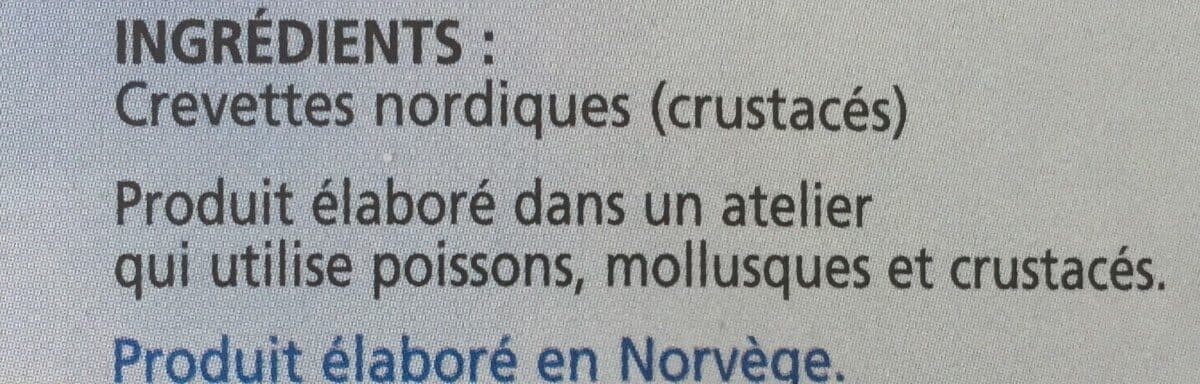 Aquabon Crevettes nordiques cuites décortiquées congelées packshot