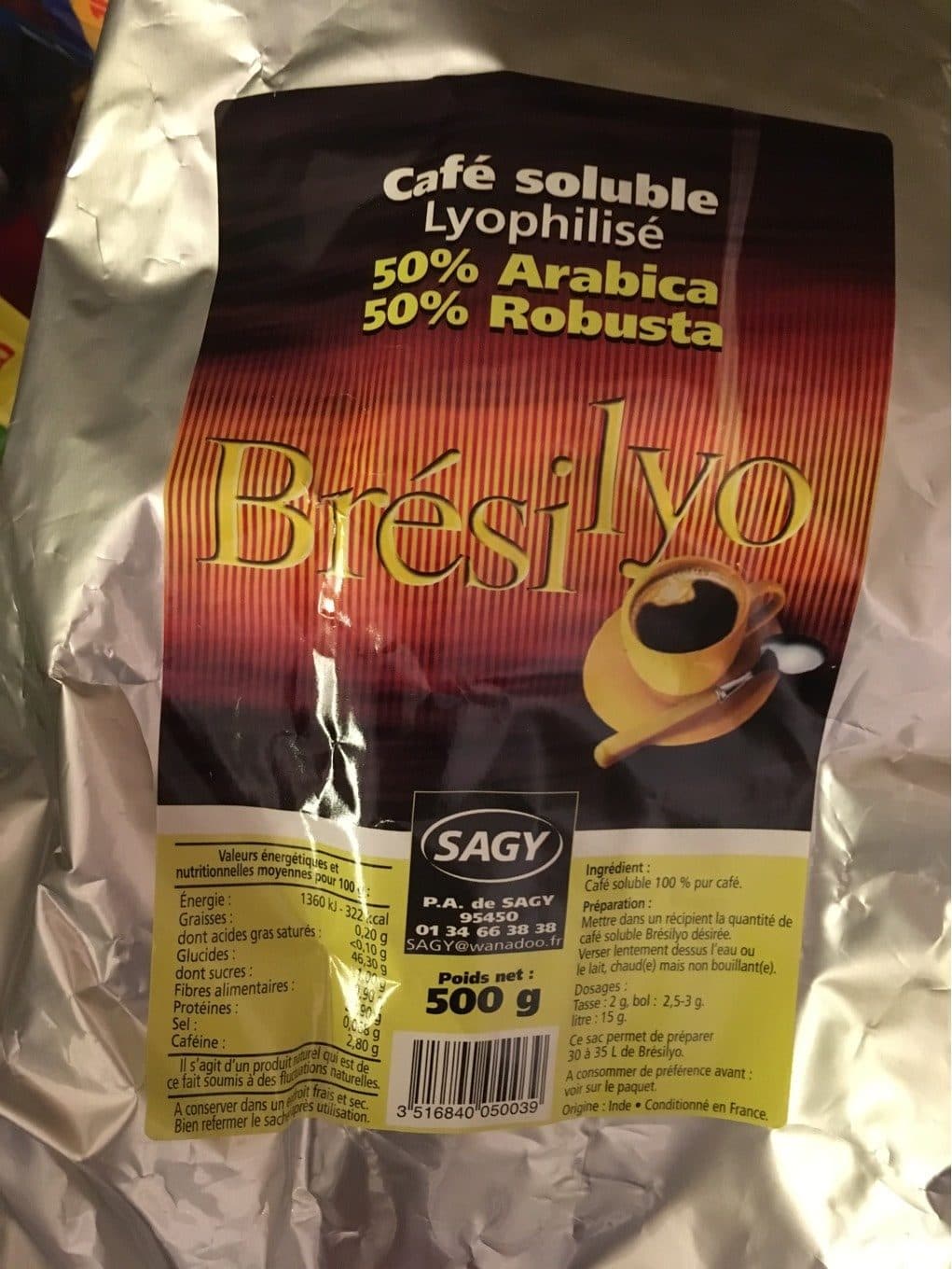 Bresilyo Cafe soluble packshot
