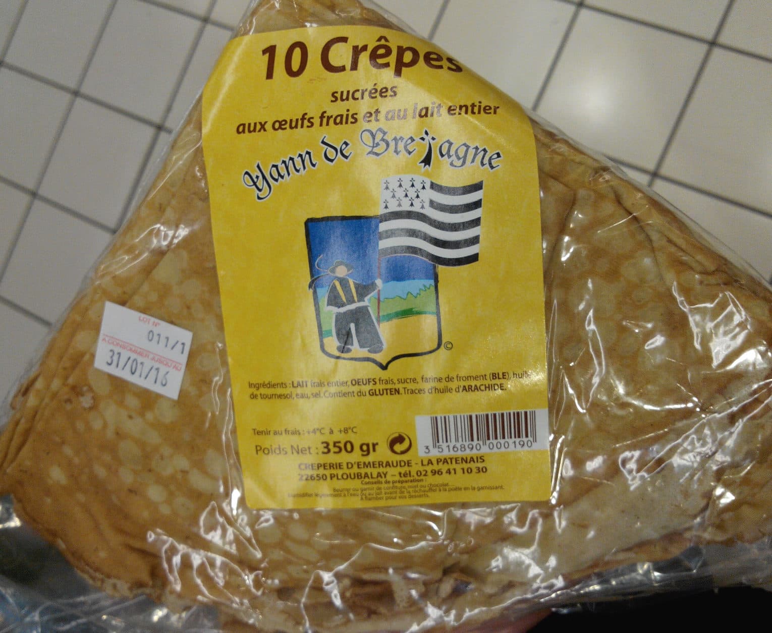 Yann de Bretagne 10 Crêpes sucrées aux œufs frais et au lait entier packshot
