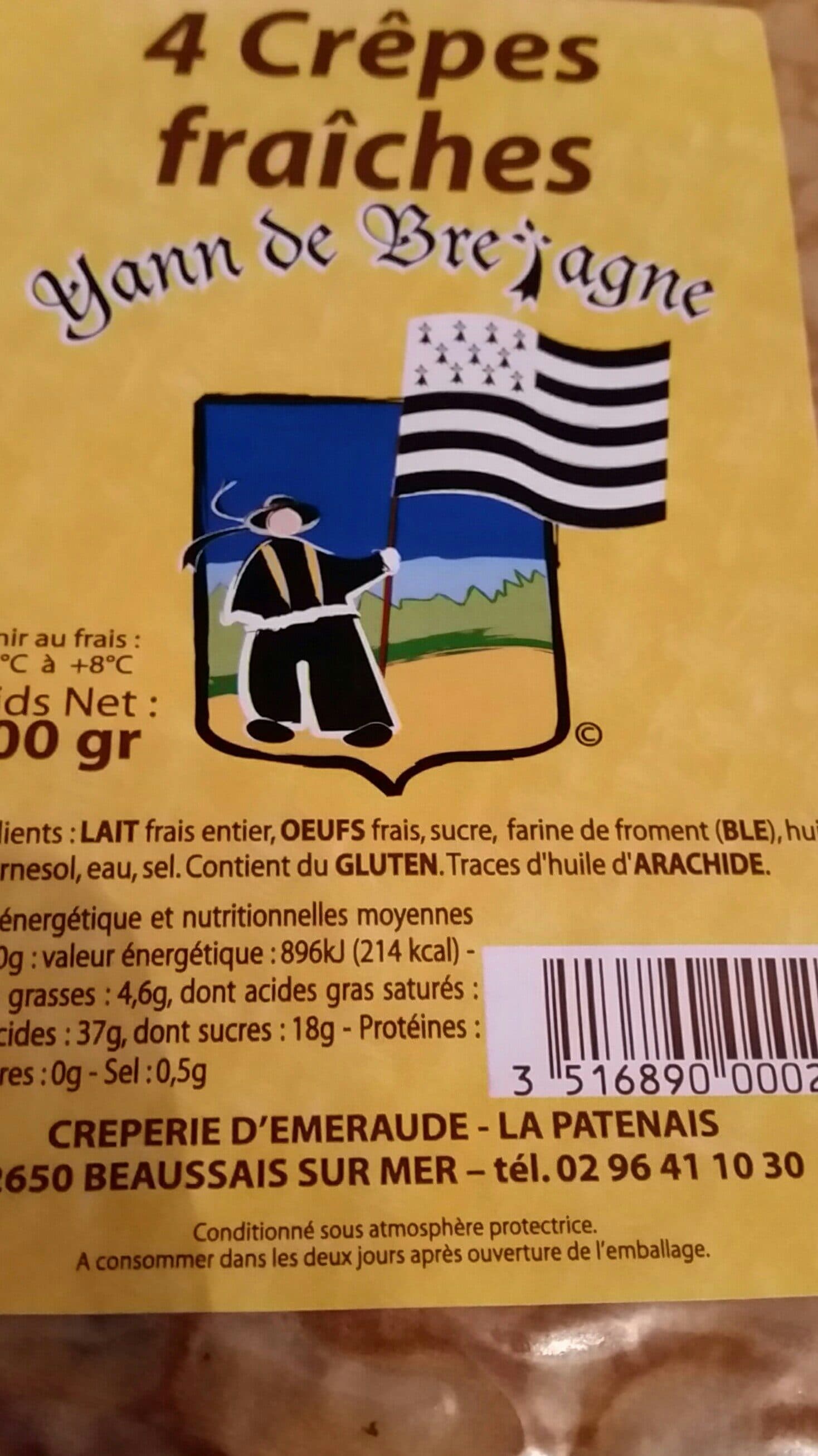 Creperie d emeraude Crepes fraiches 4 crepes packshot