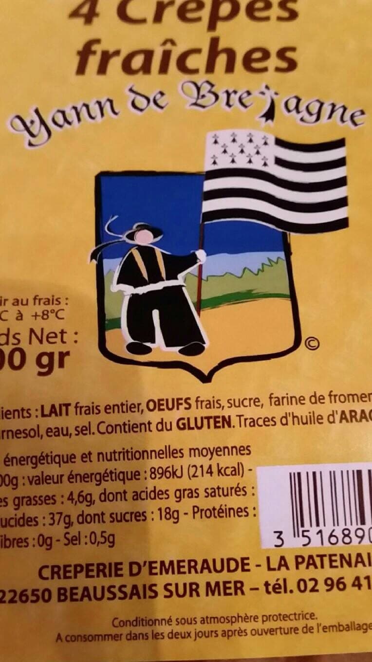 Creperie d emeraude Crepes fraiches 4 crepes packshot