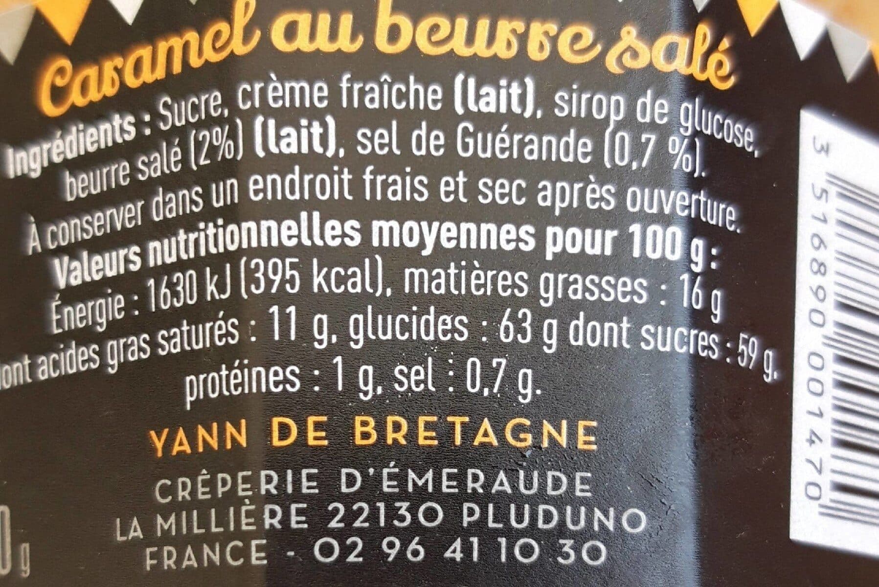 Yann De Bretagne Caramel au beurre salé packshot
