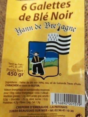 Yann de Bretagne 6 Galettes de Bretagne packshot