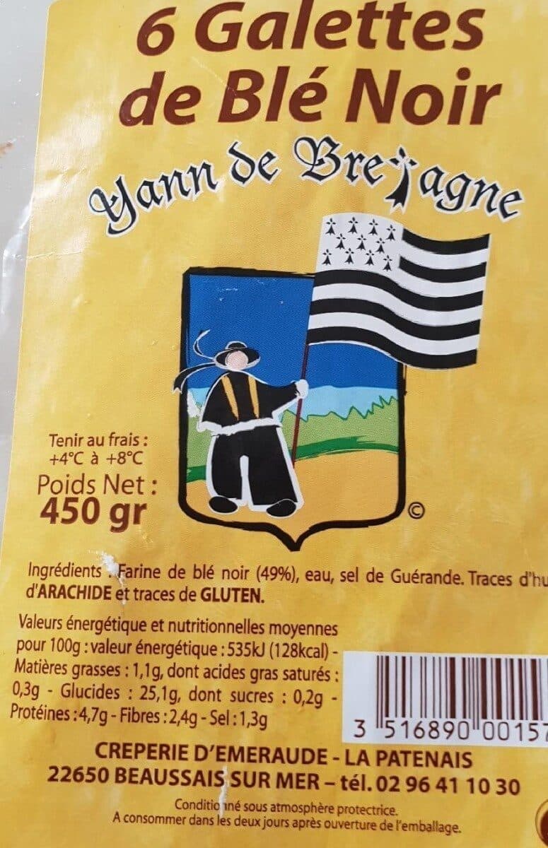 Yann de Bretagne 6 Galettes de Bretagne packshot