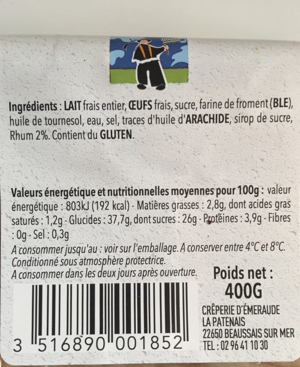 Yann de Bretagne 4 Crepes au Rum packshot