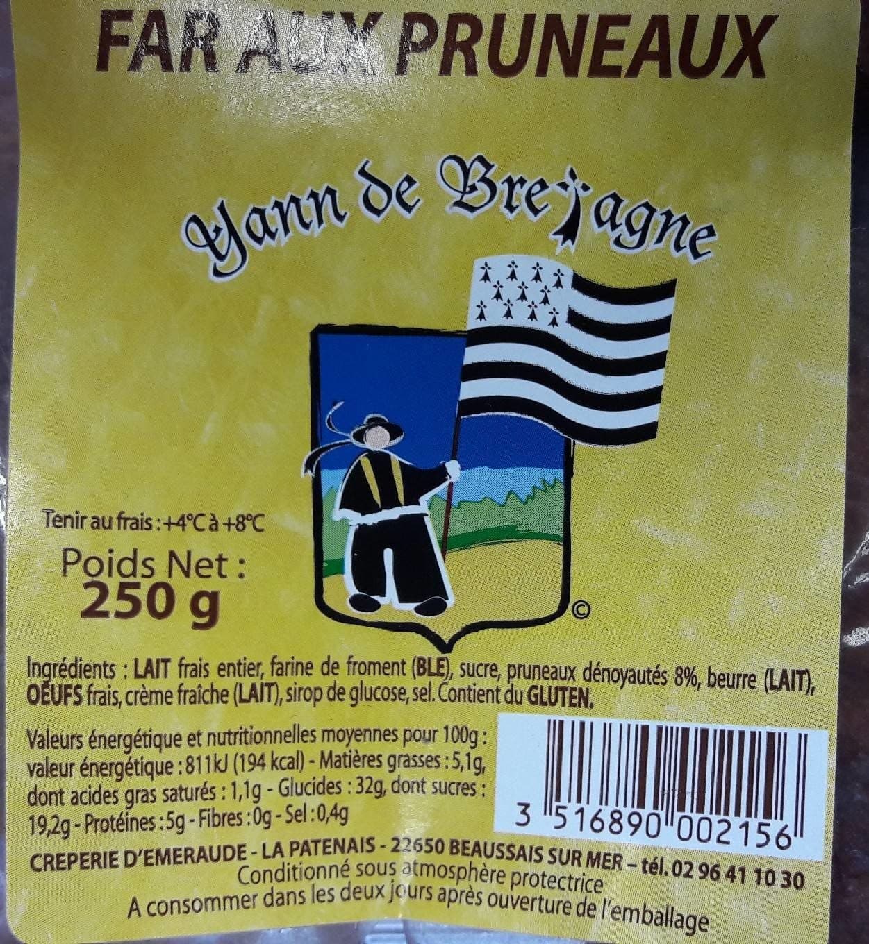 Yann de Bretagne Far aux Pruneaux packshot