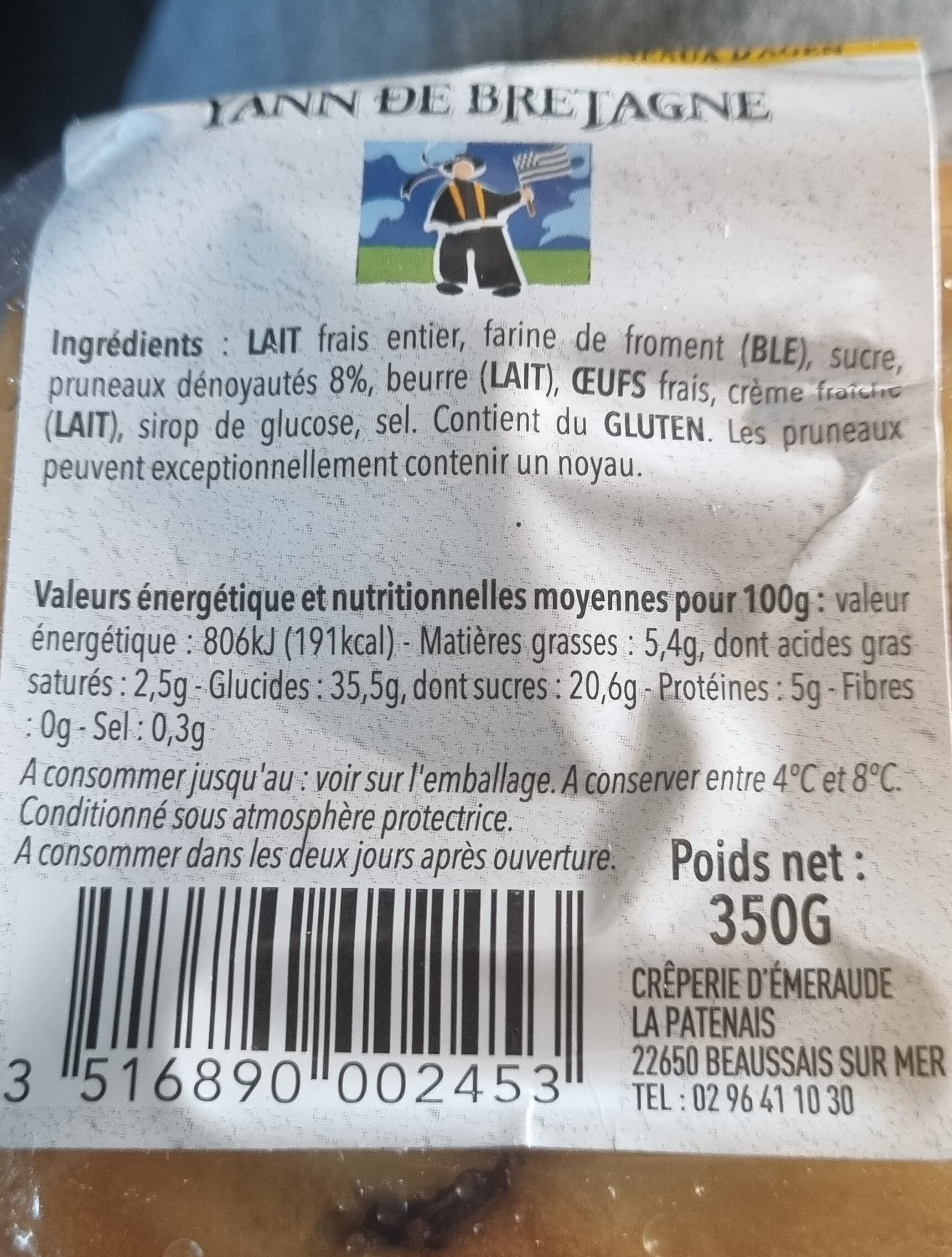 Yann de Bretagne Far aux Pruneaux packshot