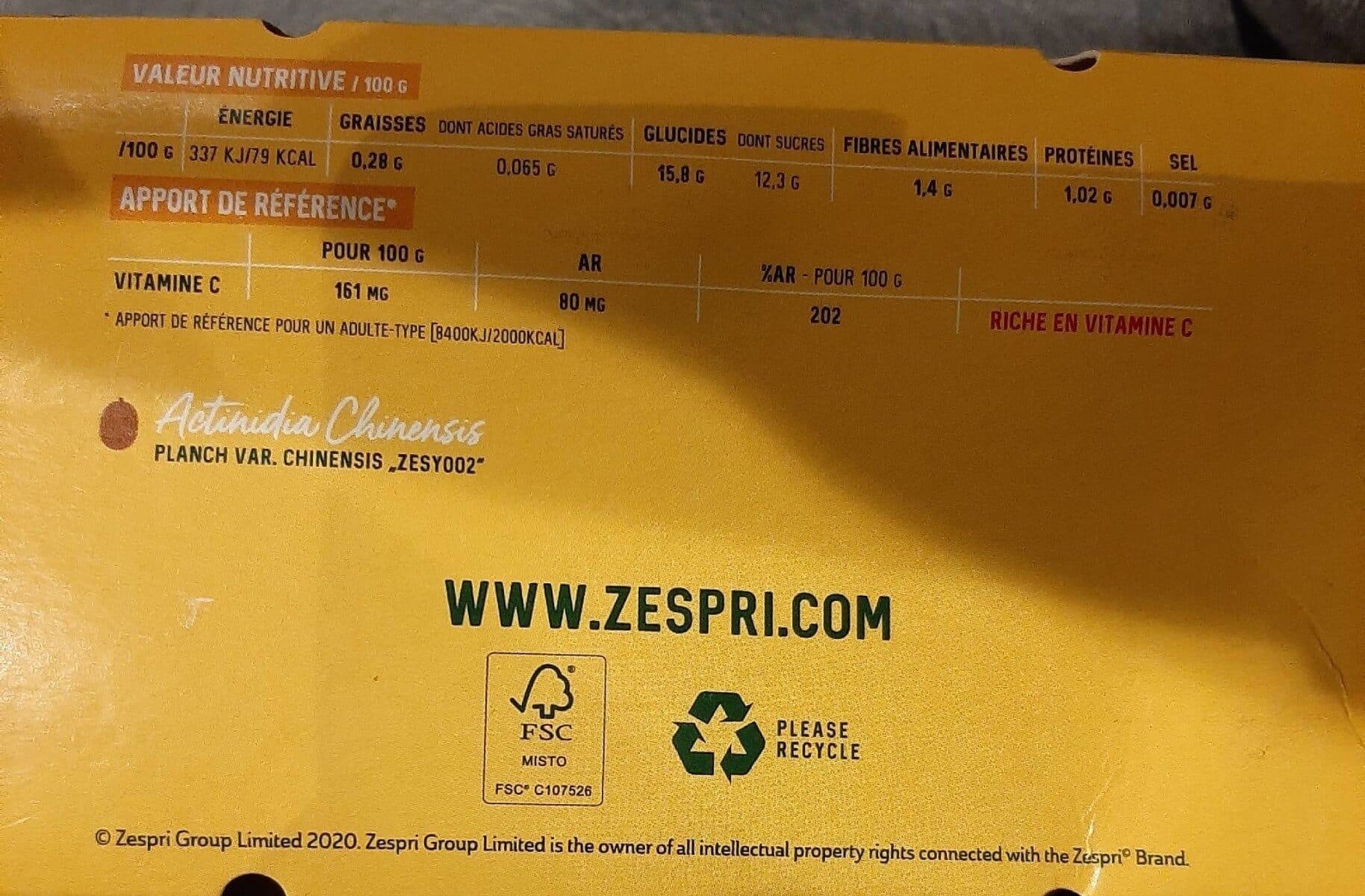Zespri Kiwi jaune packshot