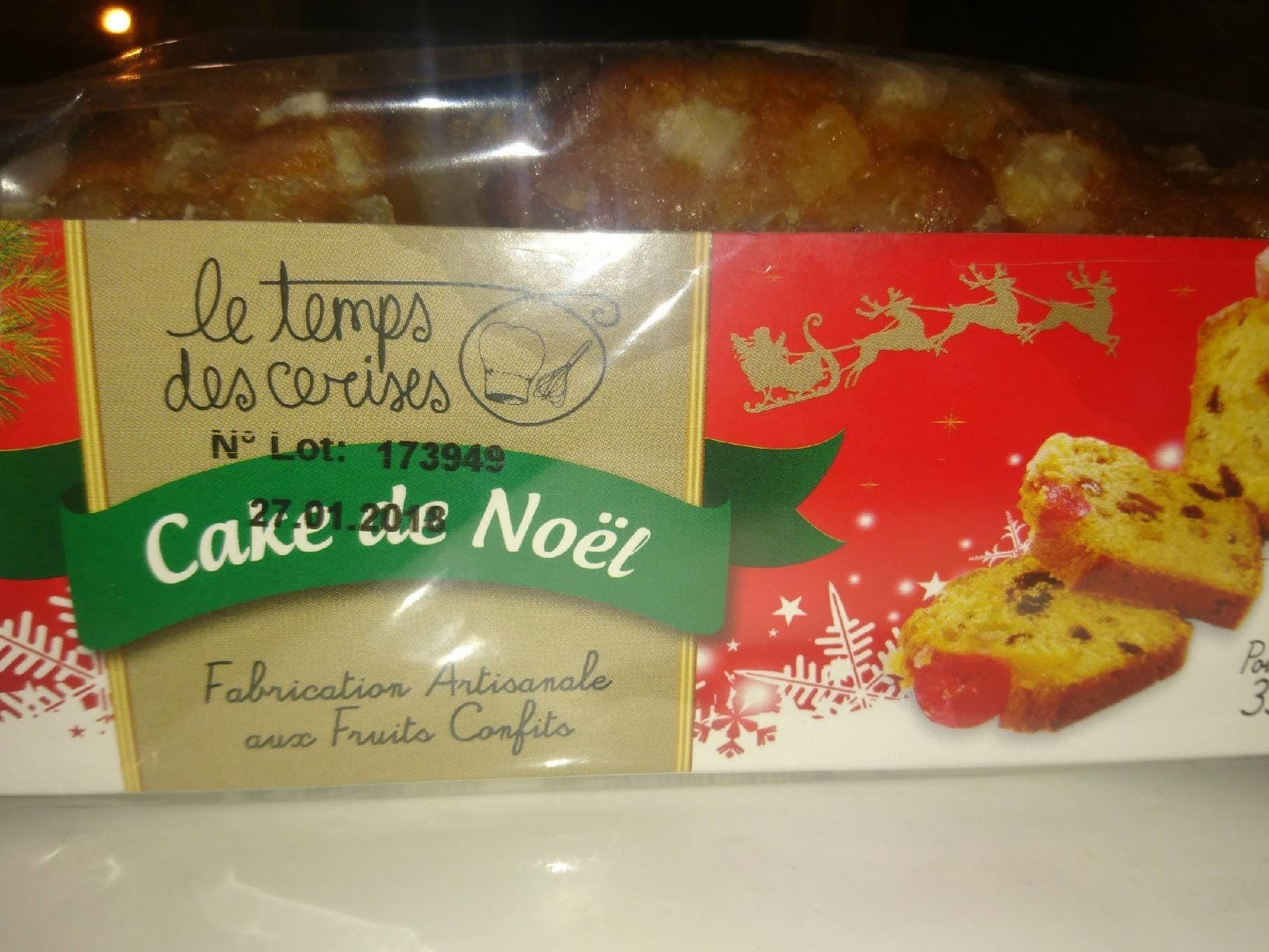 Le Temps des Cerises Cake de Noël packshot