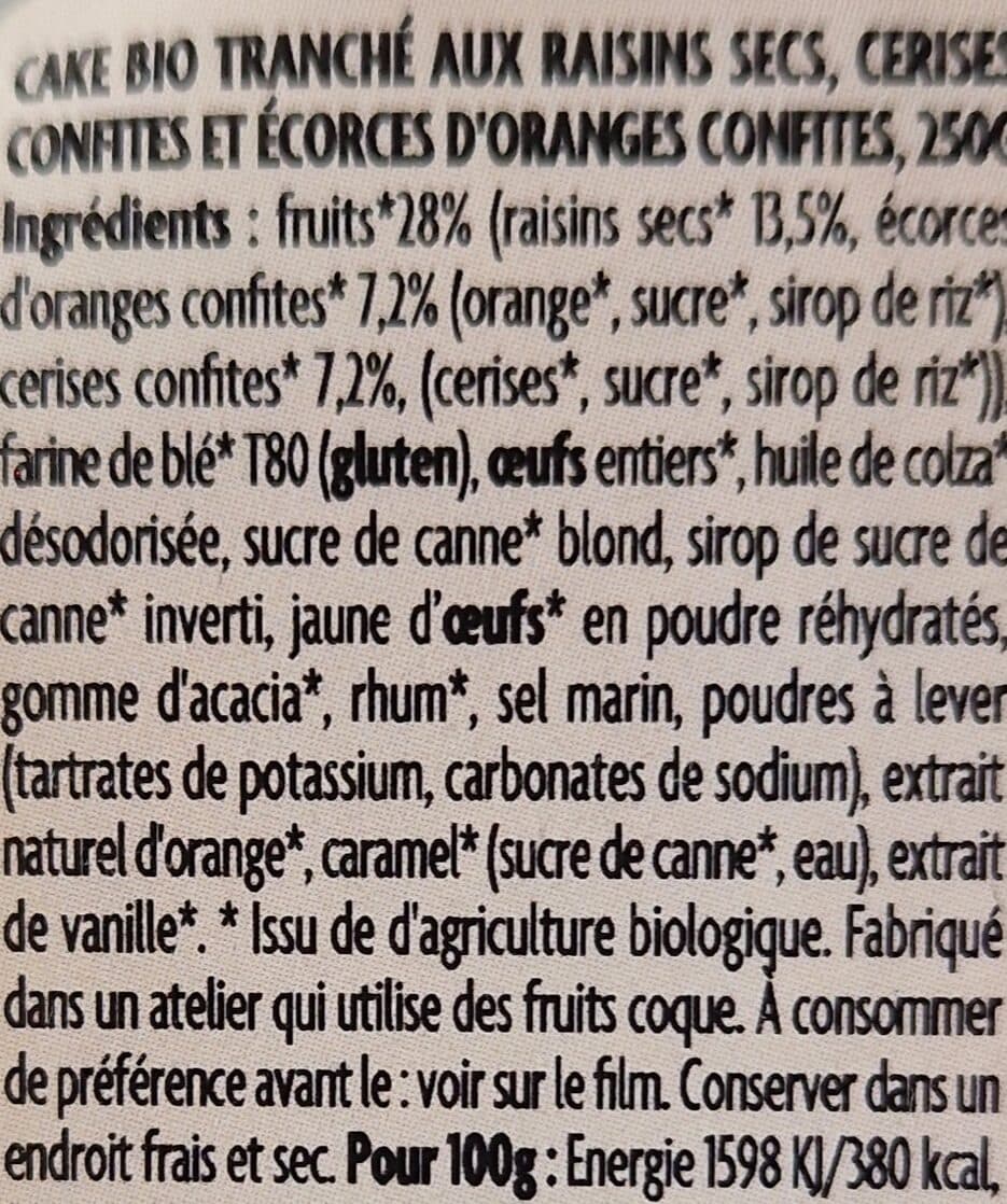 france cake bio Cake Anglais aux Fruits packshot