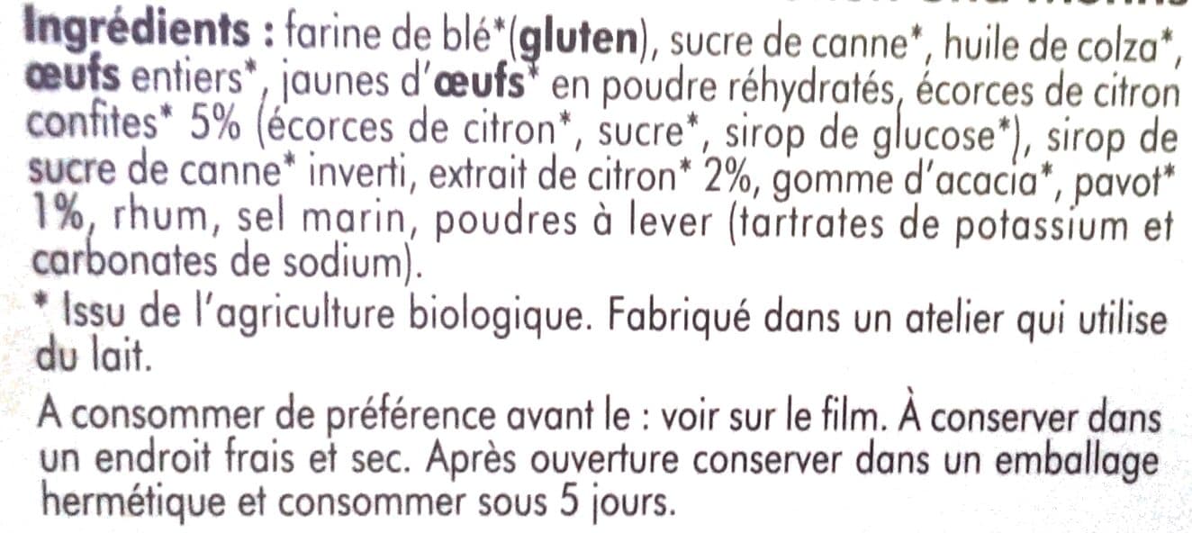 France Cake Bio Cake citron graines de pavot packshot