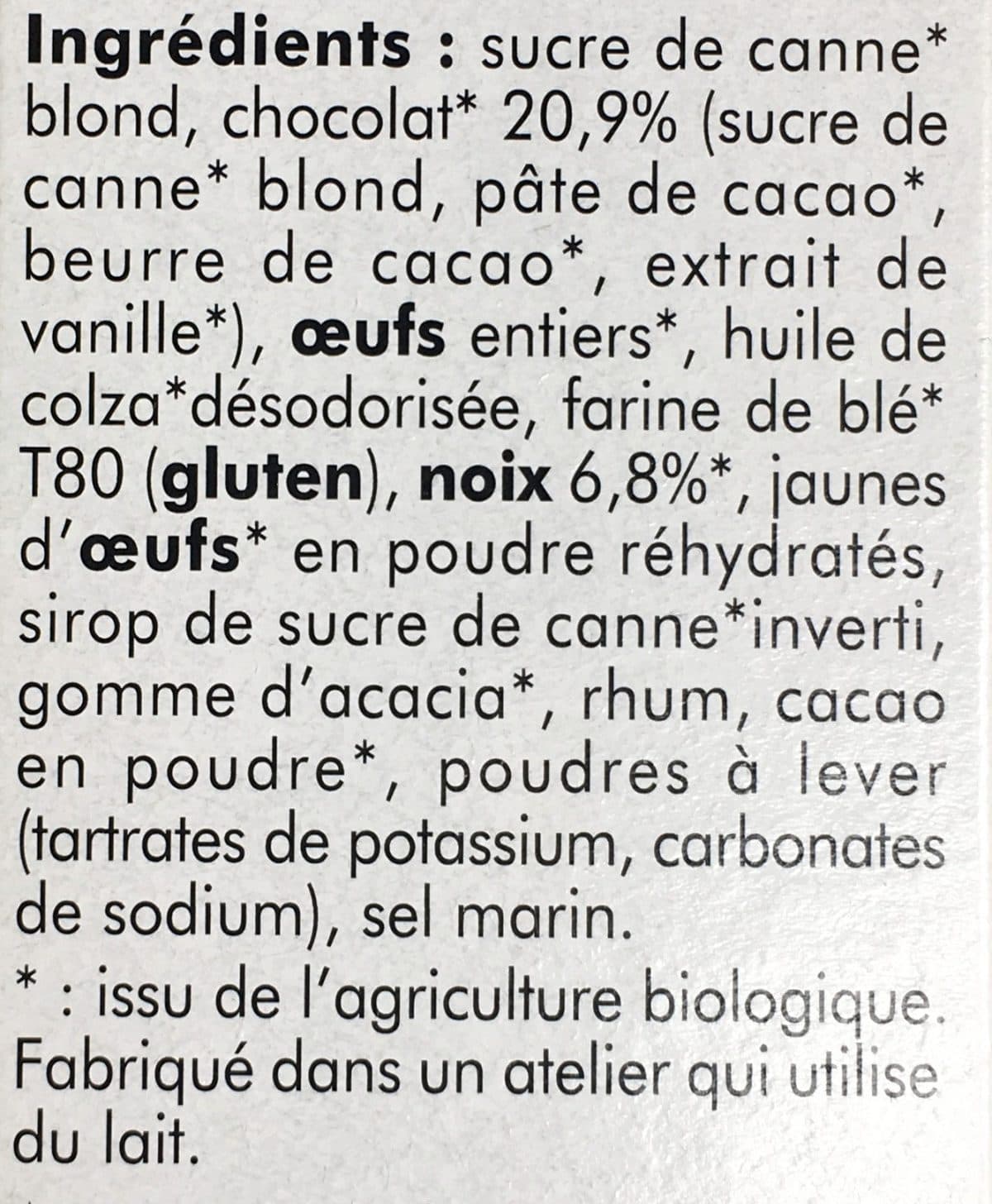 France Cake Bio Brownie Chocolat Noix packshot