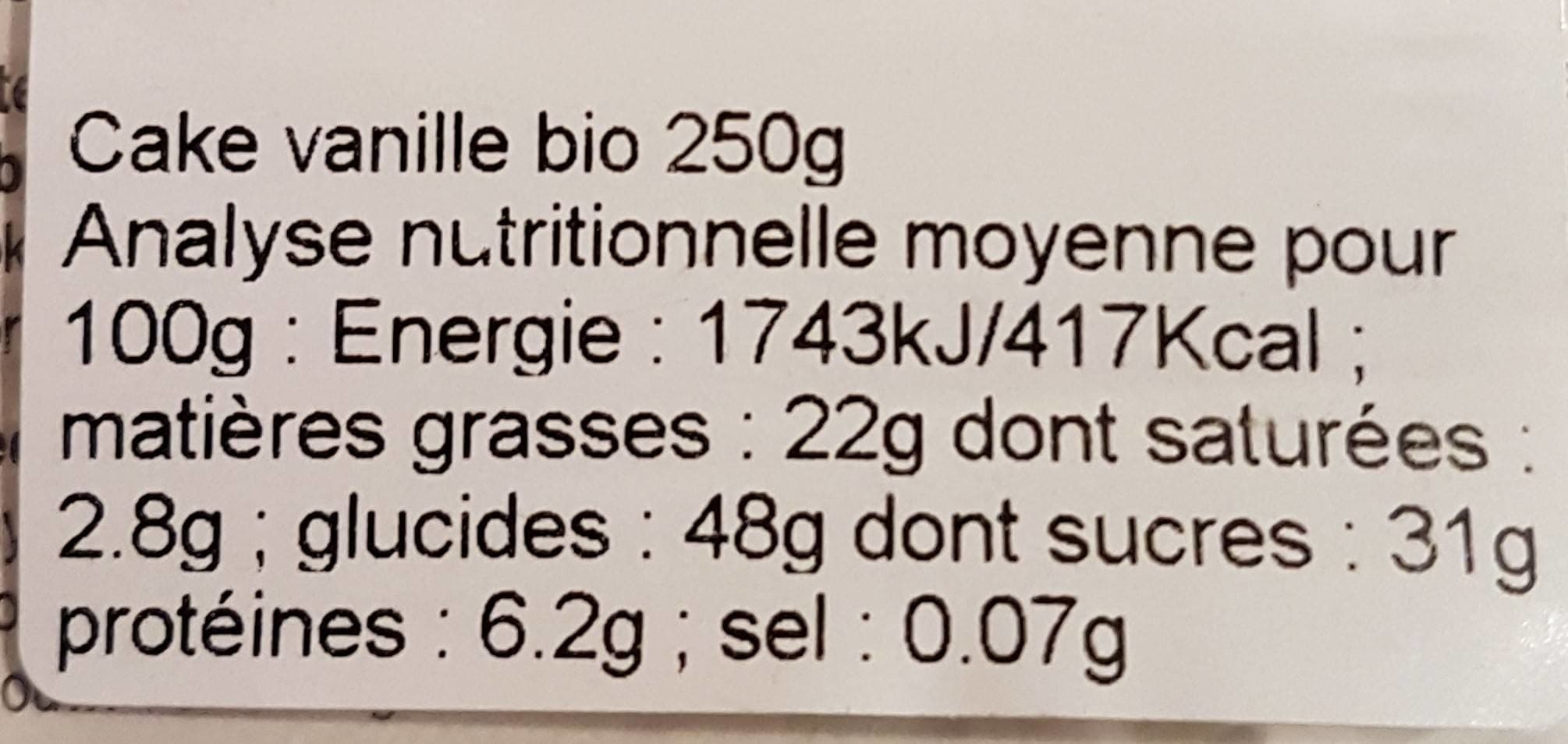 France Cake Tradition Cake à la vanille packshot
