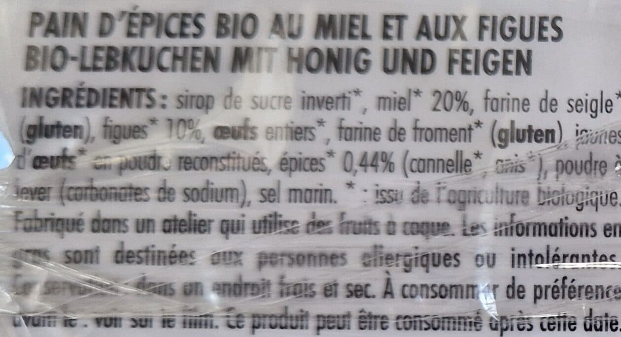 France Cake Bio Pain d’épices Toast Figues packshot