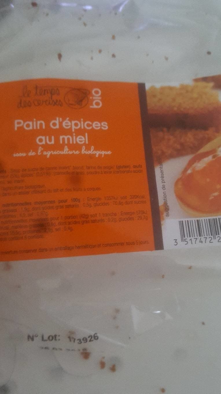 Le Temps Des Cerises Pain d epice packshot