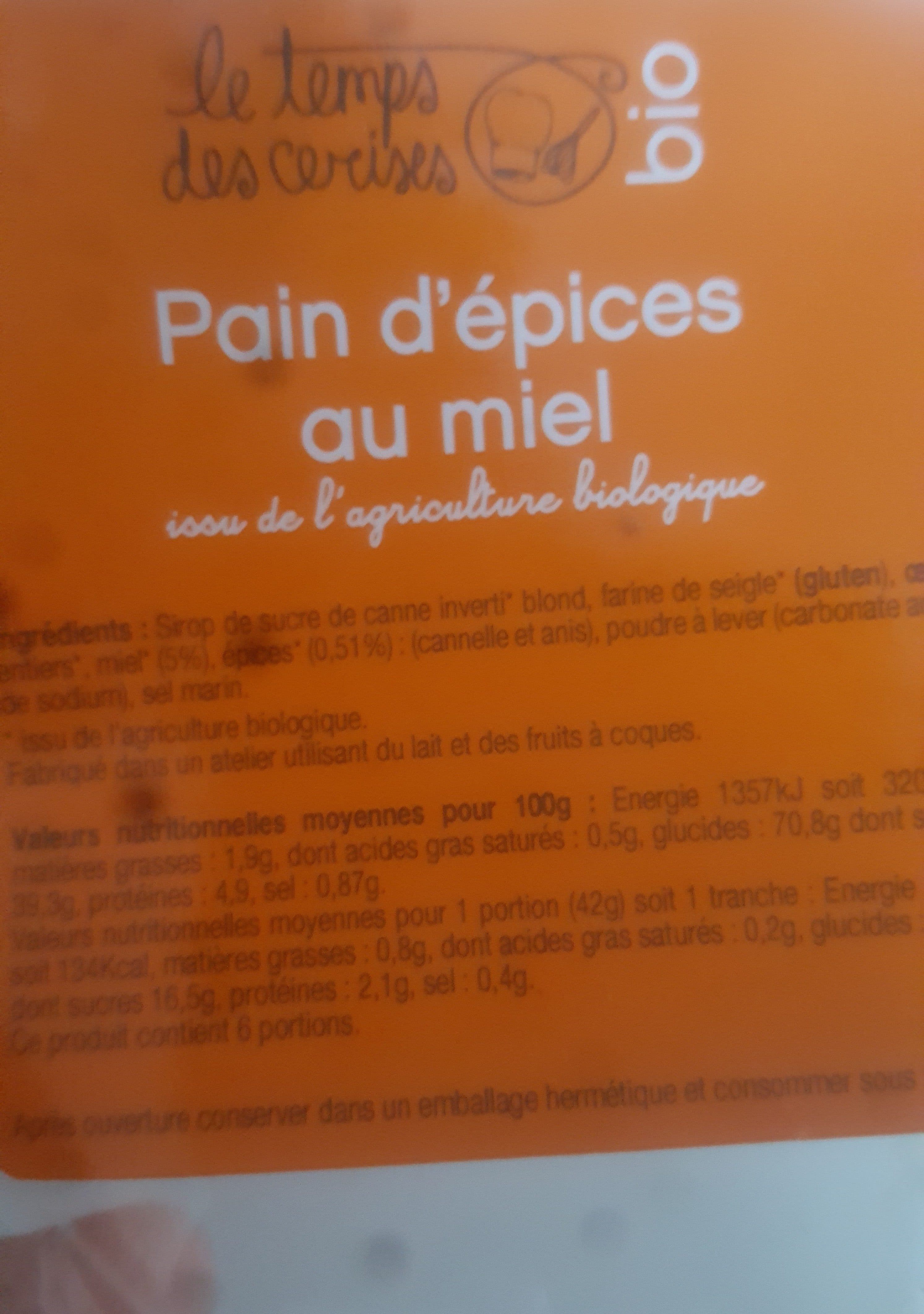 Le Temps Des Cerises Pain d epice packshot