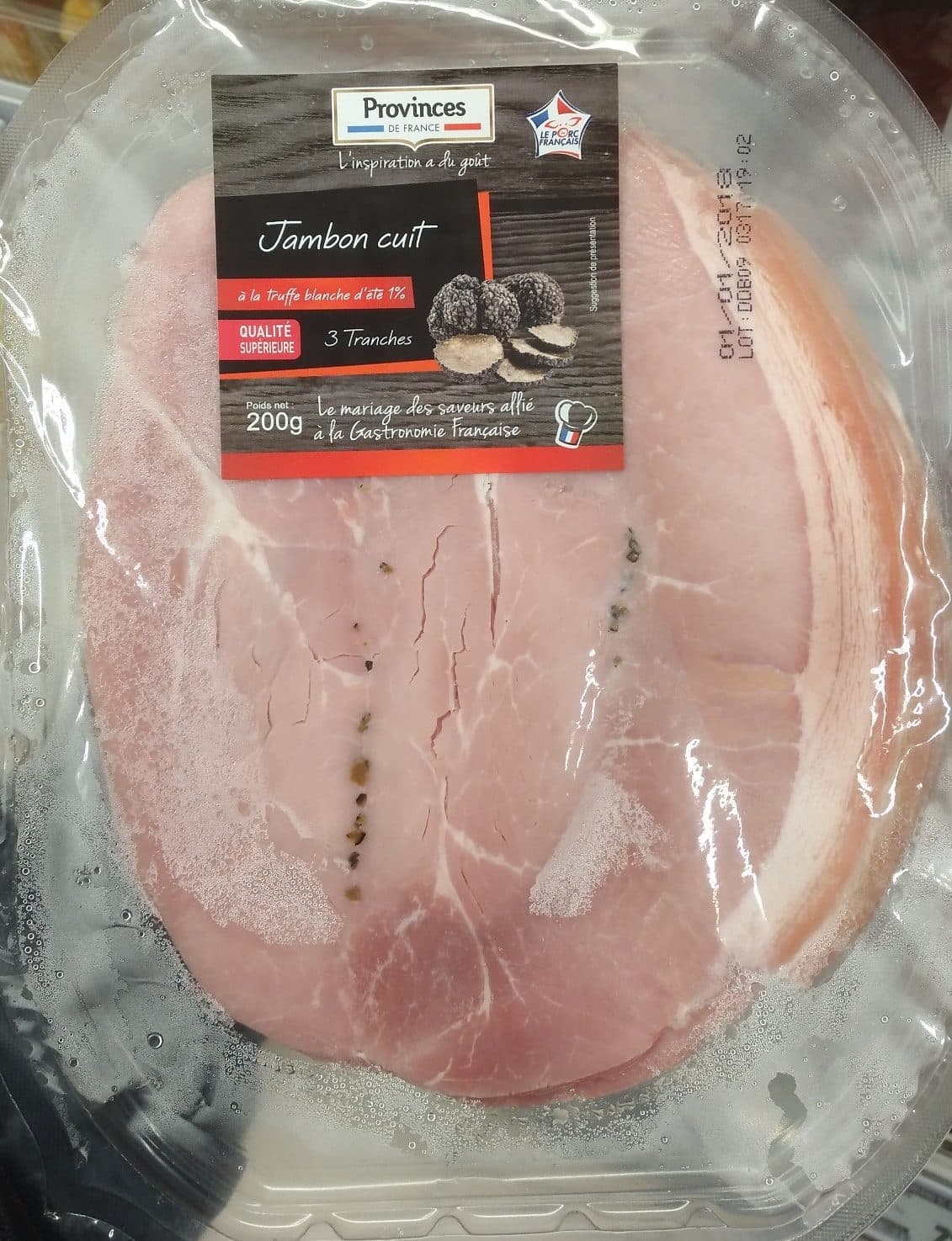 Charcupac les Provinces Jambon Cuit à la Truffe Blanche d'Été packshot