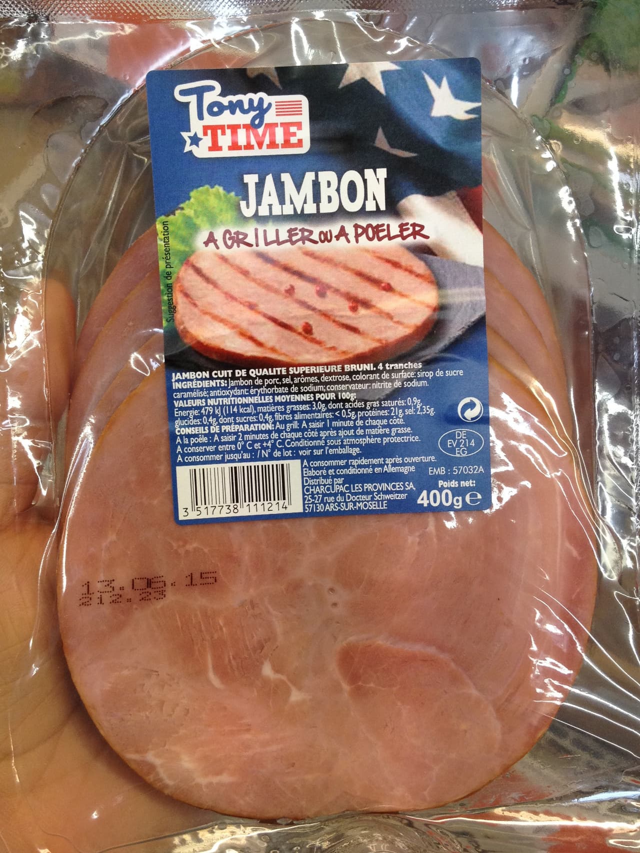 Tony Time Jambon à griller ou à poeler packshot