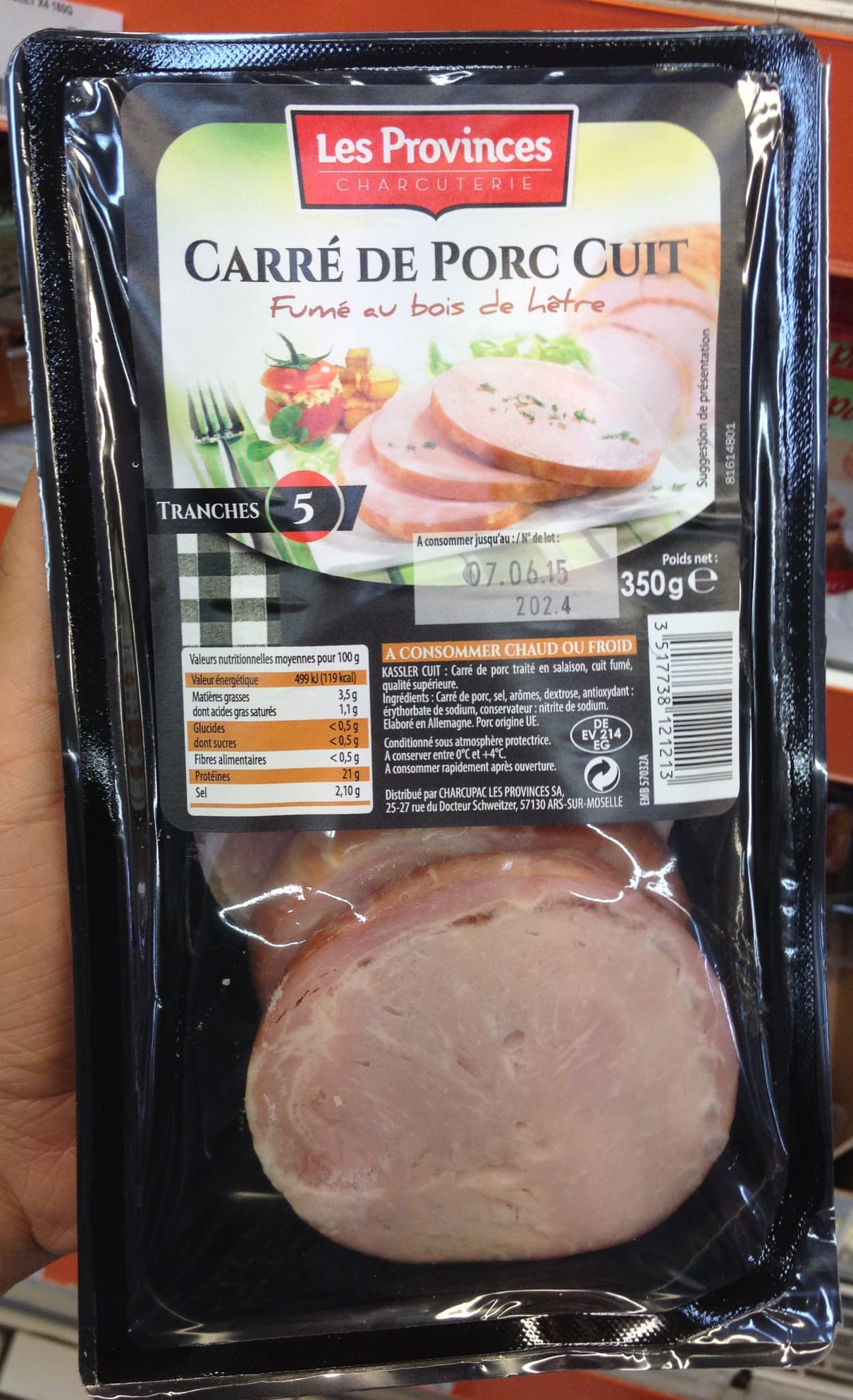 Charcupac Carré de porc cuit packshot