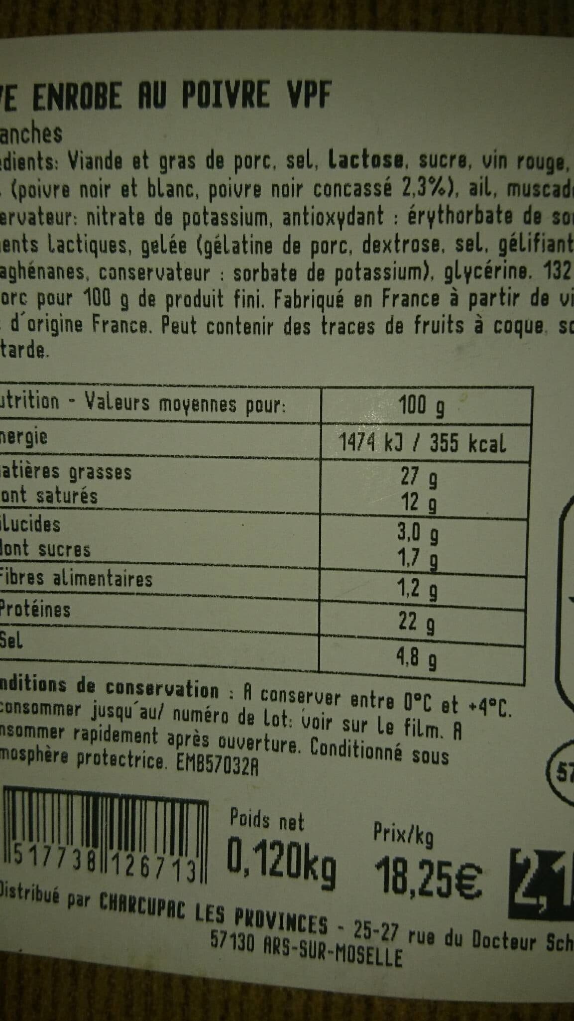 Charcupac Pavé au poivre packshot