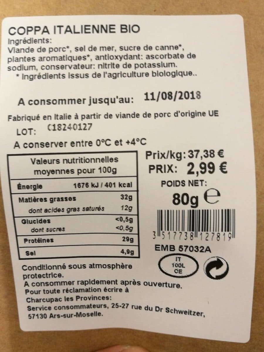 Charcupac Coppa italienne packshot