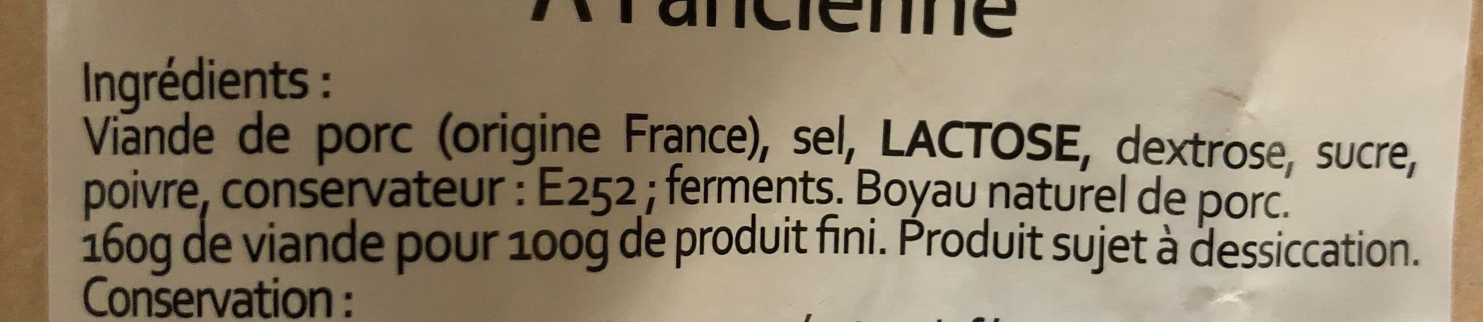 Open Food Facts Saucisse sèche du tarn packshot