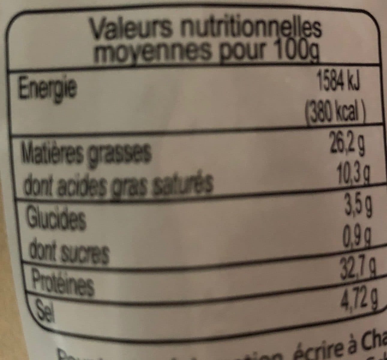 Open Food Facts Saucisse sèche du tarn packshot