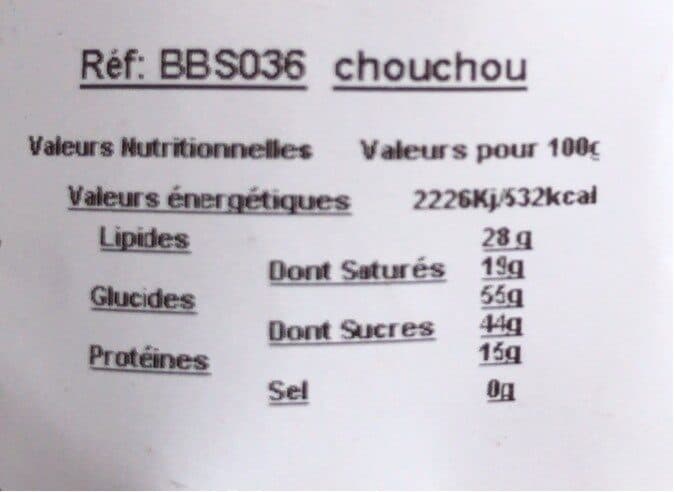 La Fabrique Gourmande Chouchou 100% Artisanal 150 grammes packshot