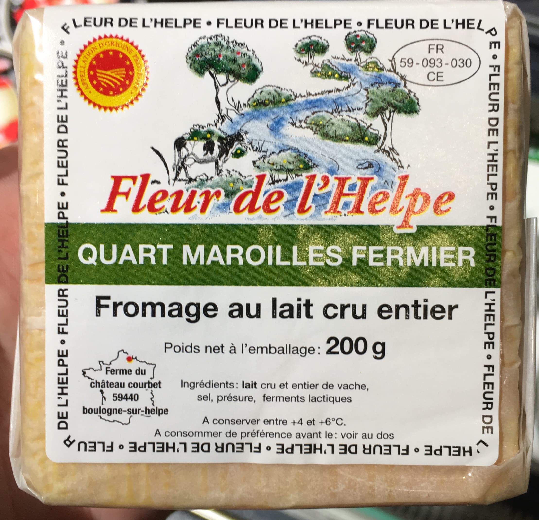 Fleur de l'Helpe Quart maroilles fermier (29,6% MG) packshot