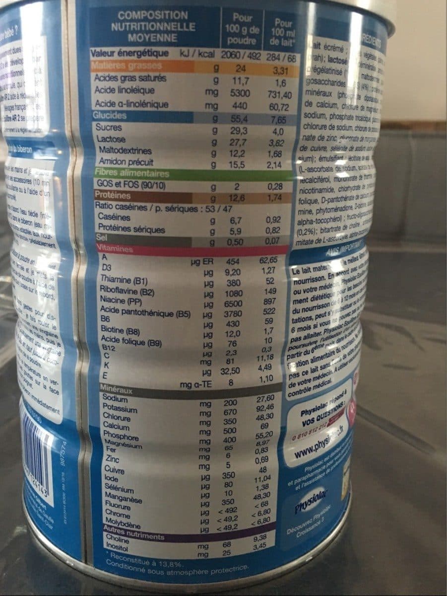 Open Food Facts Physiolac equilibre AR 2 packshot