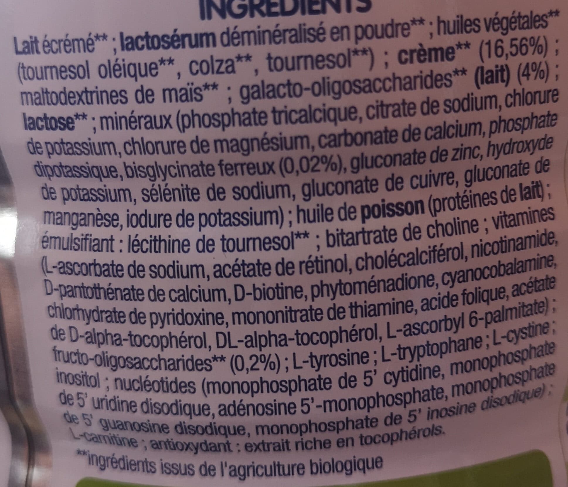 LABORATOIRES GILBERT Physiolac bio 1 (0 à 6 mois) packshot