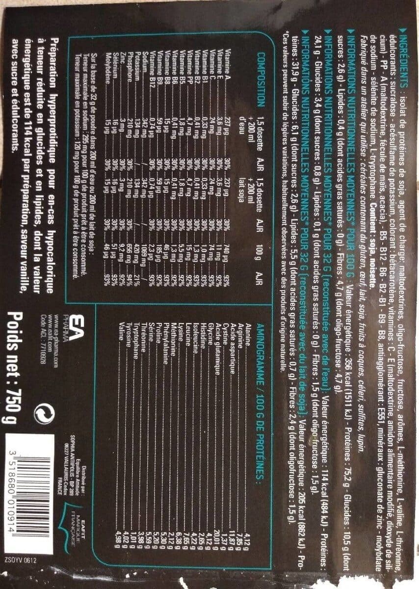 Eafit Eafit Protisoya Minceur Active packshot