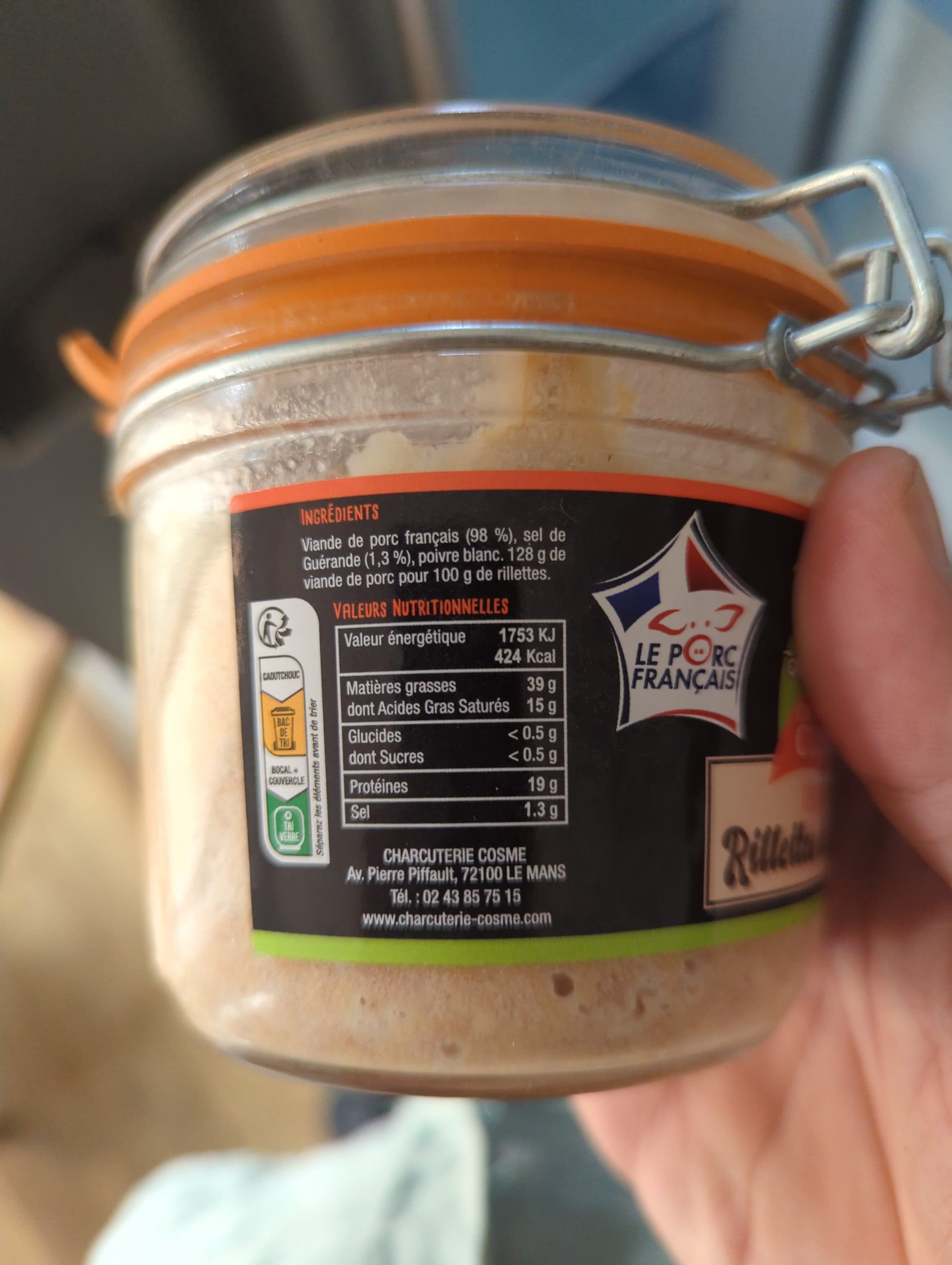 Cosme Veritables rillettes du Mans packshot