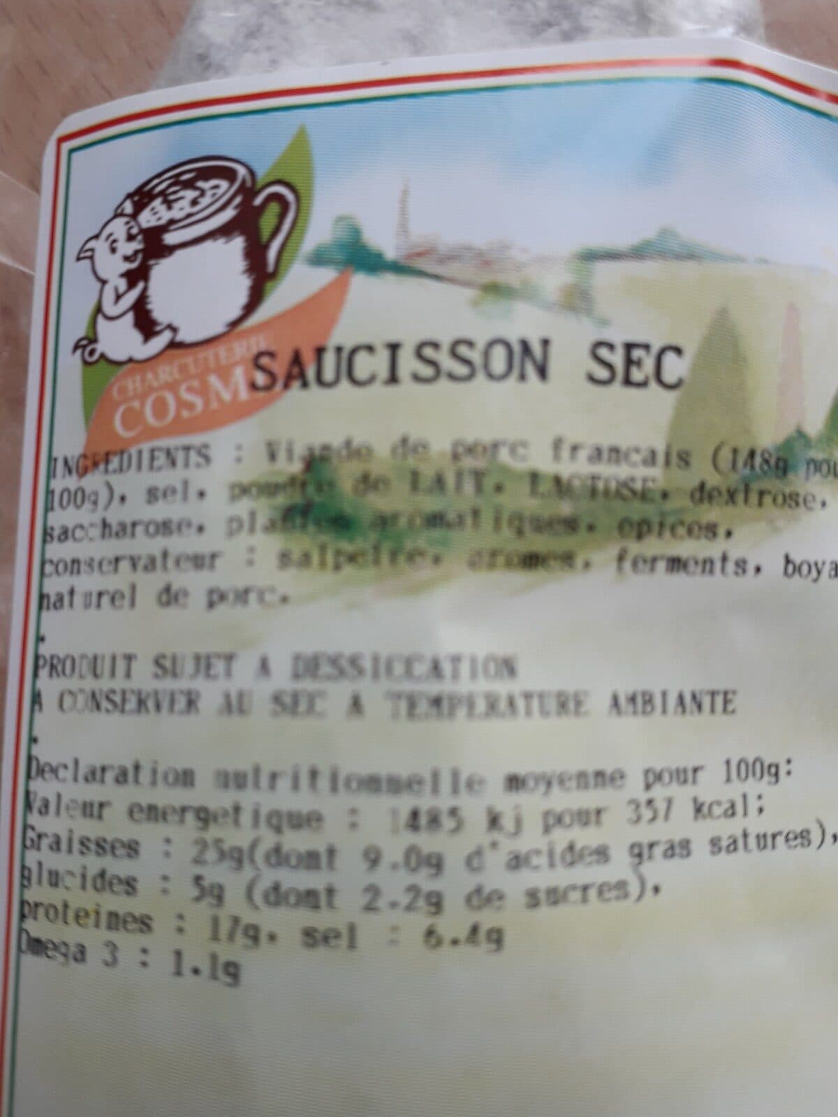 Open Food Facts Saucisson sec packshot