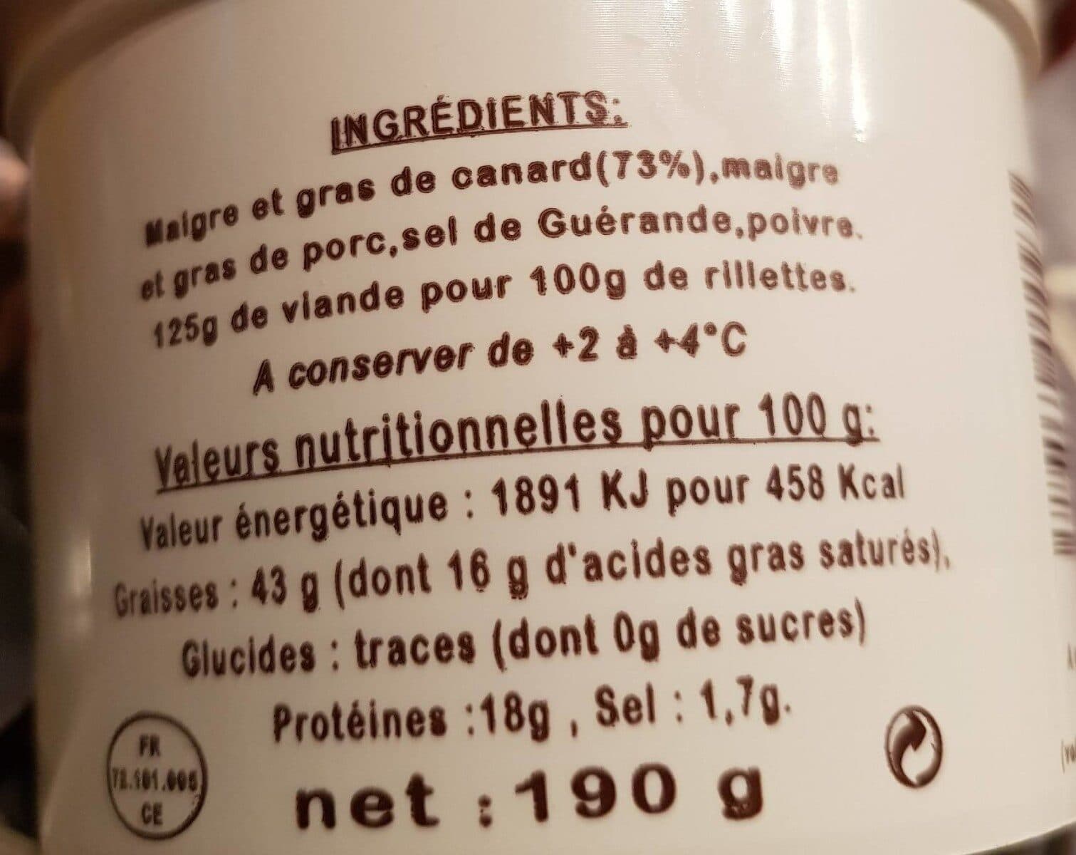 Charcuterie cosme Rillettes de canard packshot